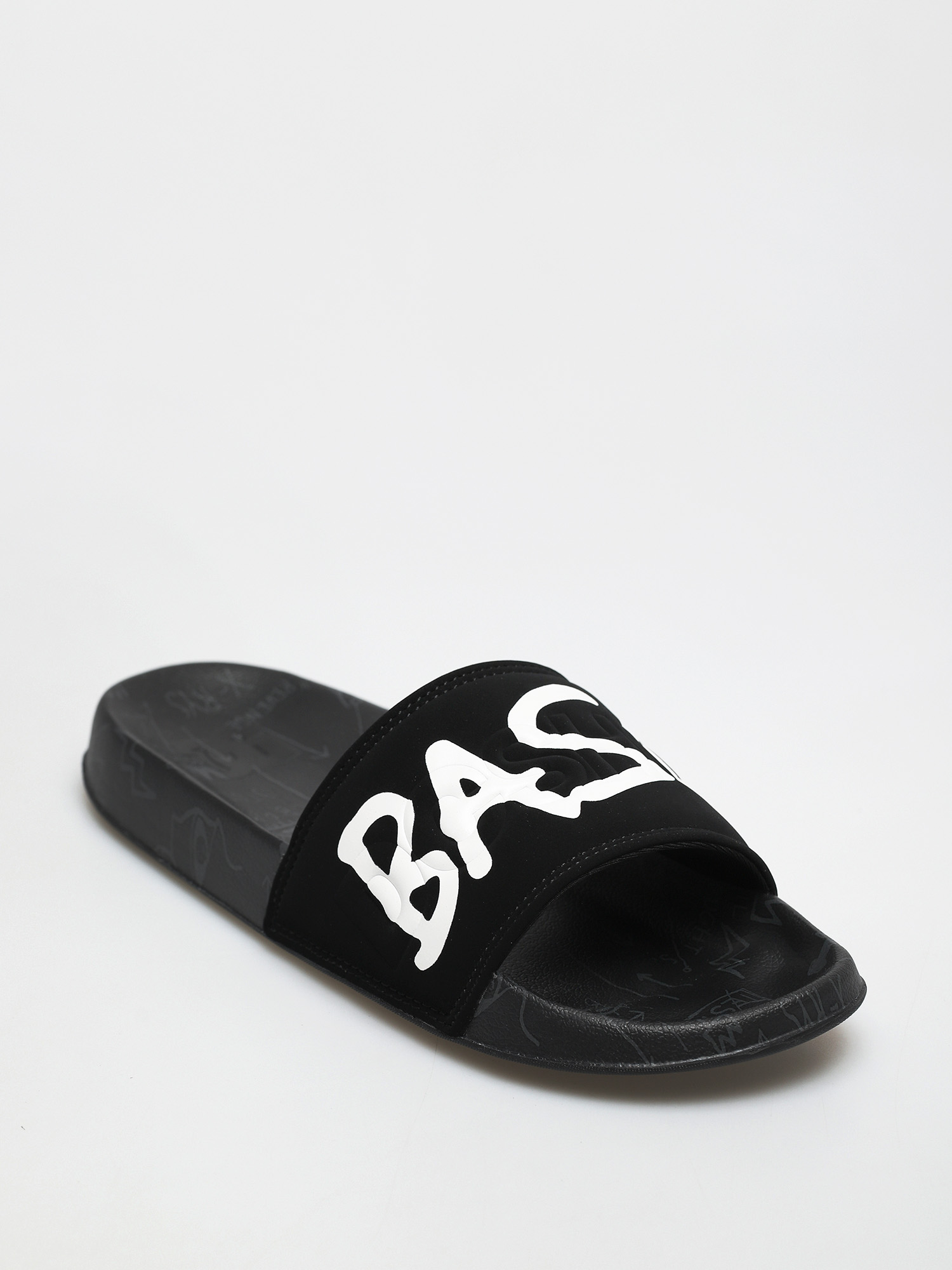 Klapki DC X Basquiat Basq (black/dk grey print)