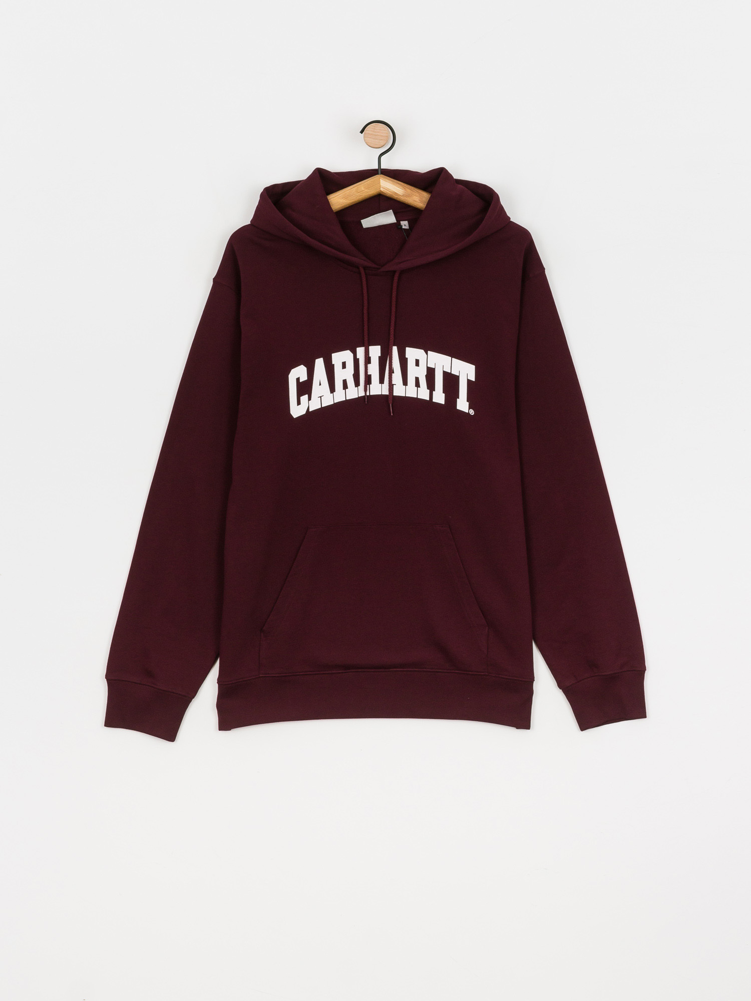 Bluza z kapturem Carhartt WIP University HD (wine/white)