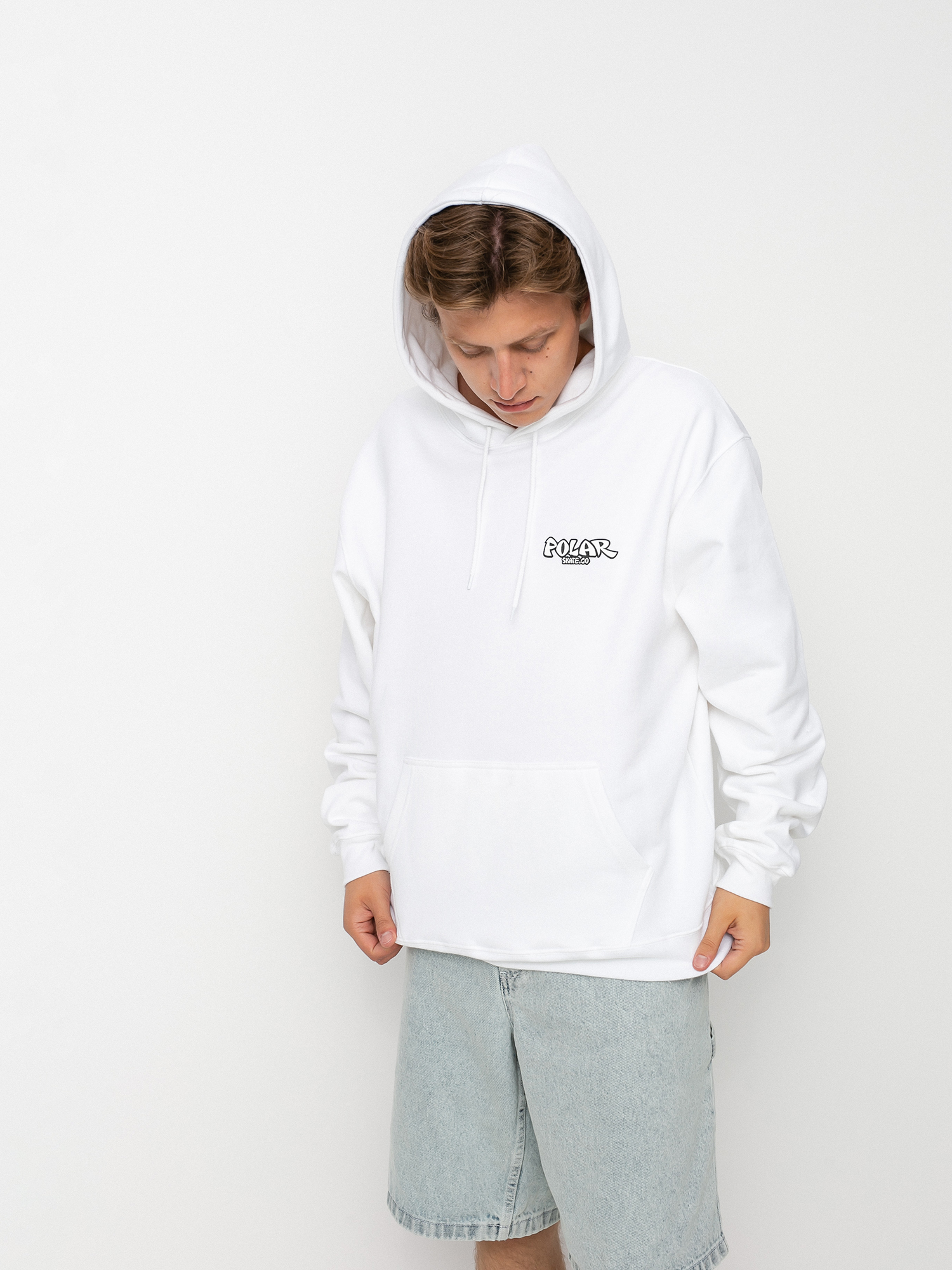 Bluza z kapturem Polar Skate Mt Fuji HD (white)