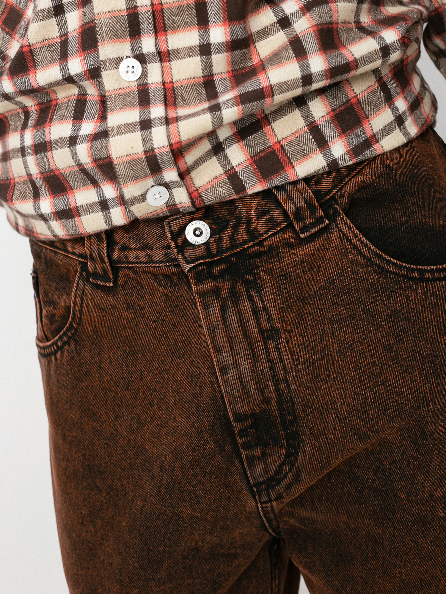Spodnie Polar Skate 93 Denim (orange black)