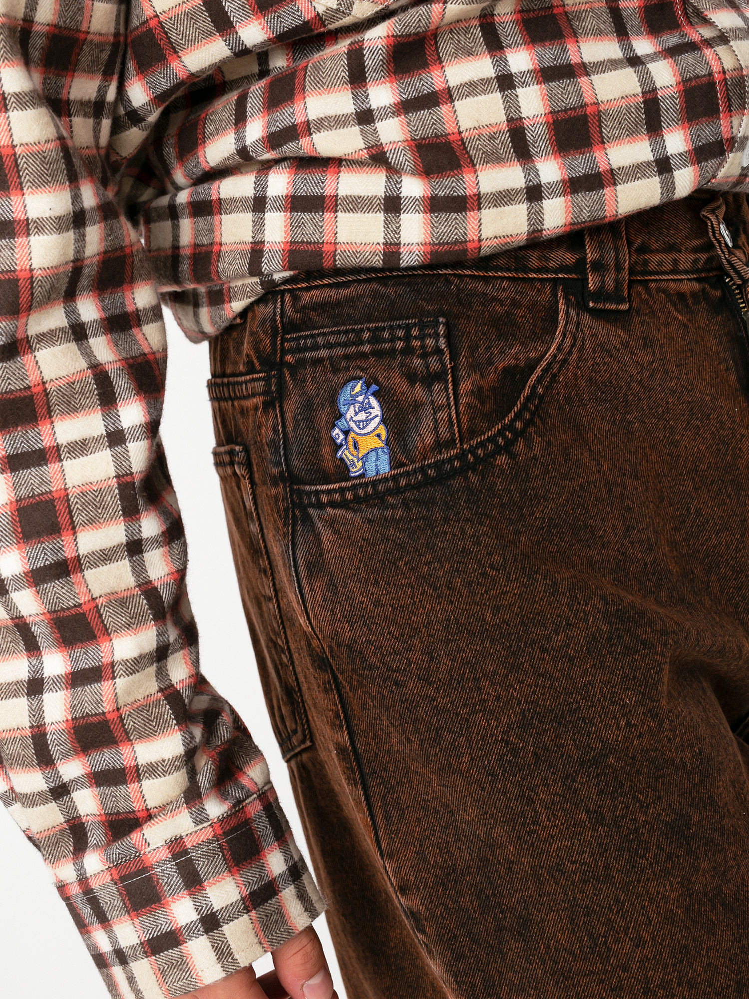 Spodnie Polar Skate 93 Denim (orange black)