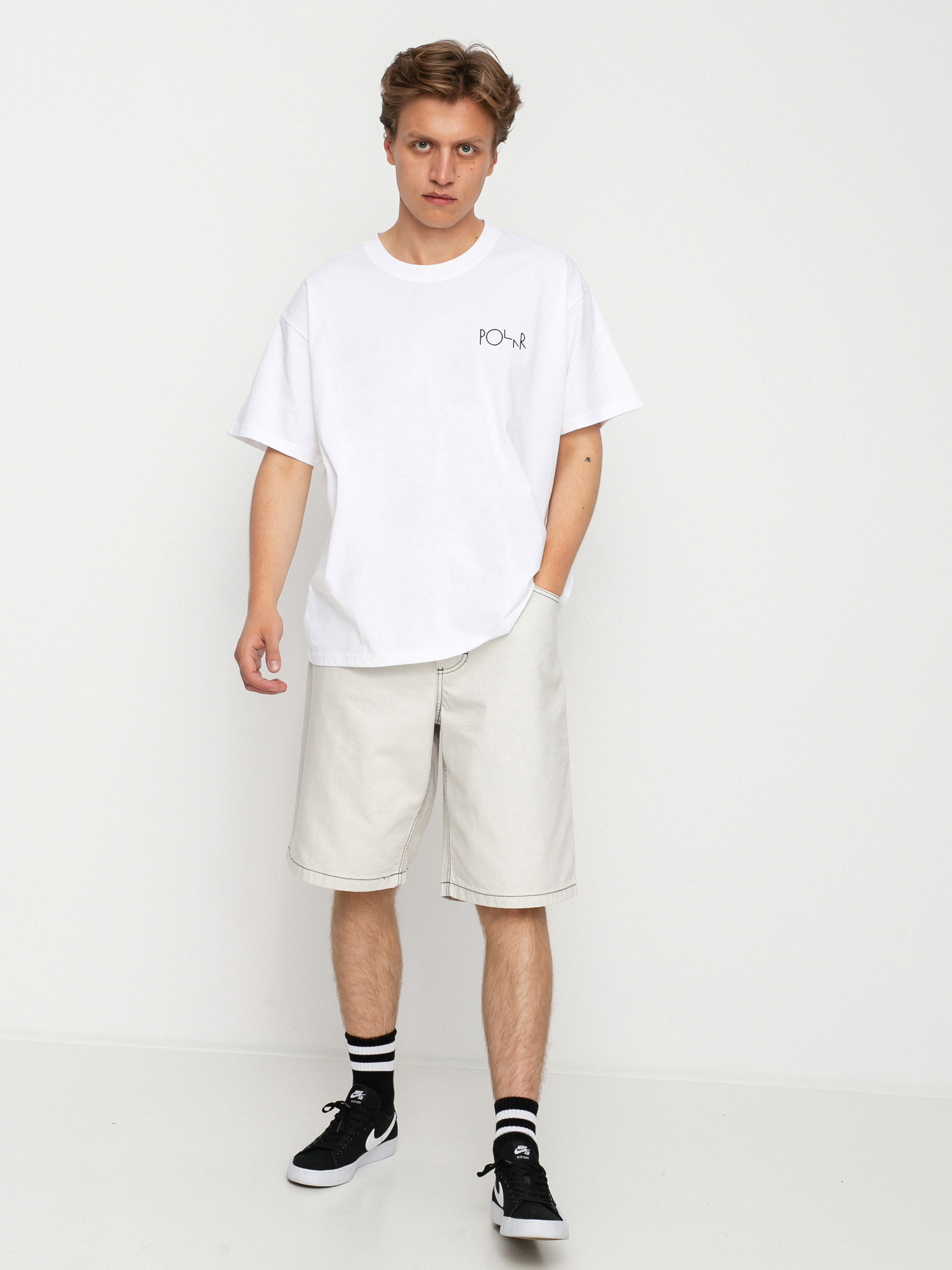 T-shirt Polar Skate Moving Sheep Fill Logo (white)