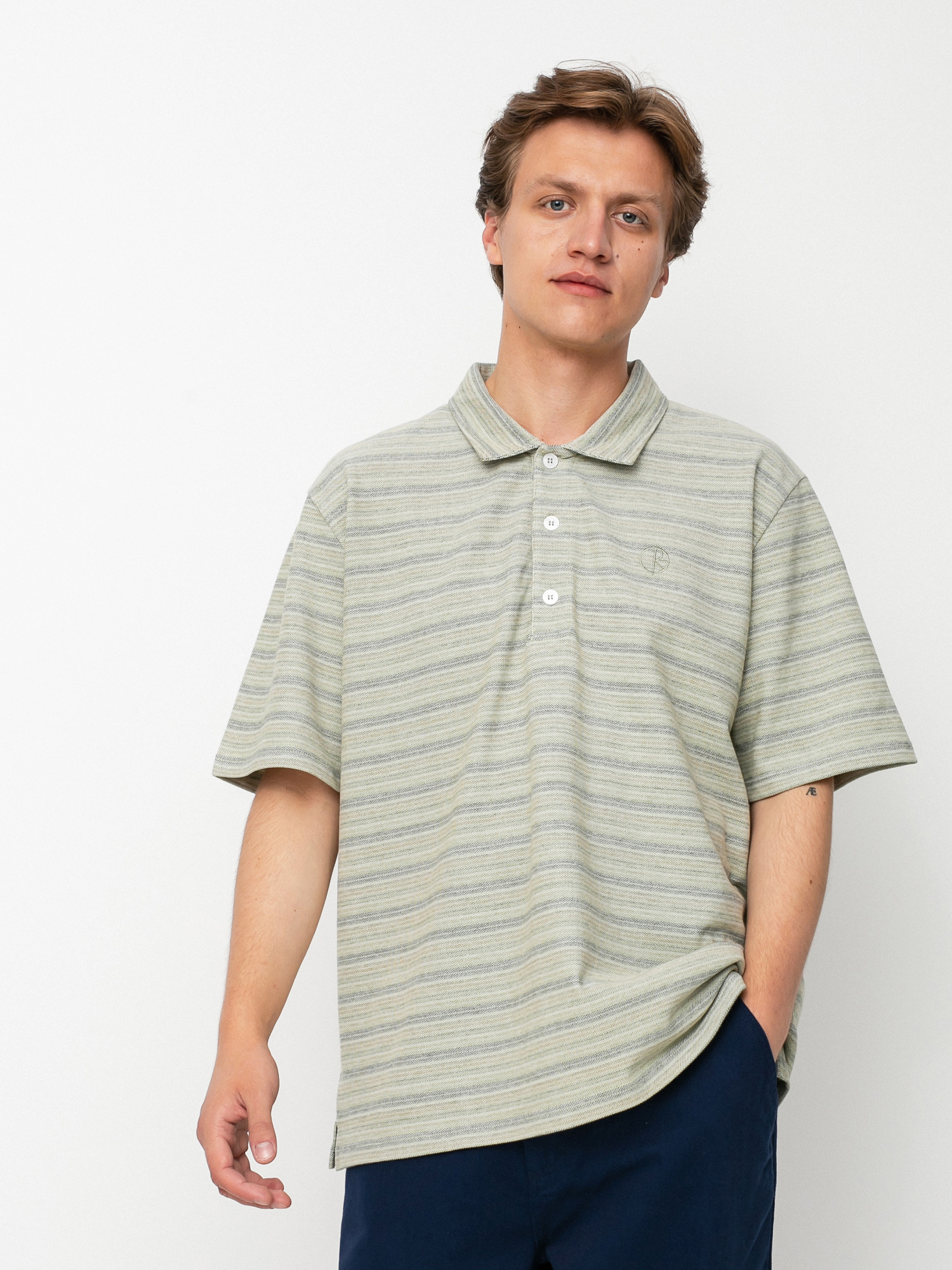 Polo Polar Skate Multistripe (green)