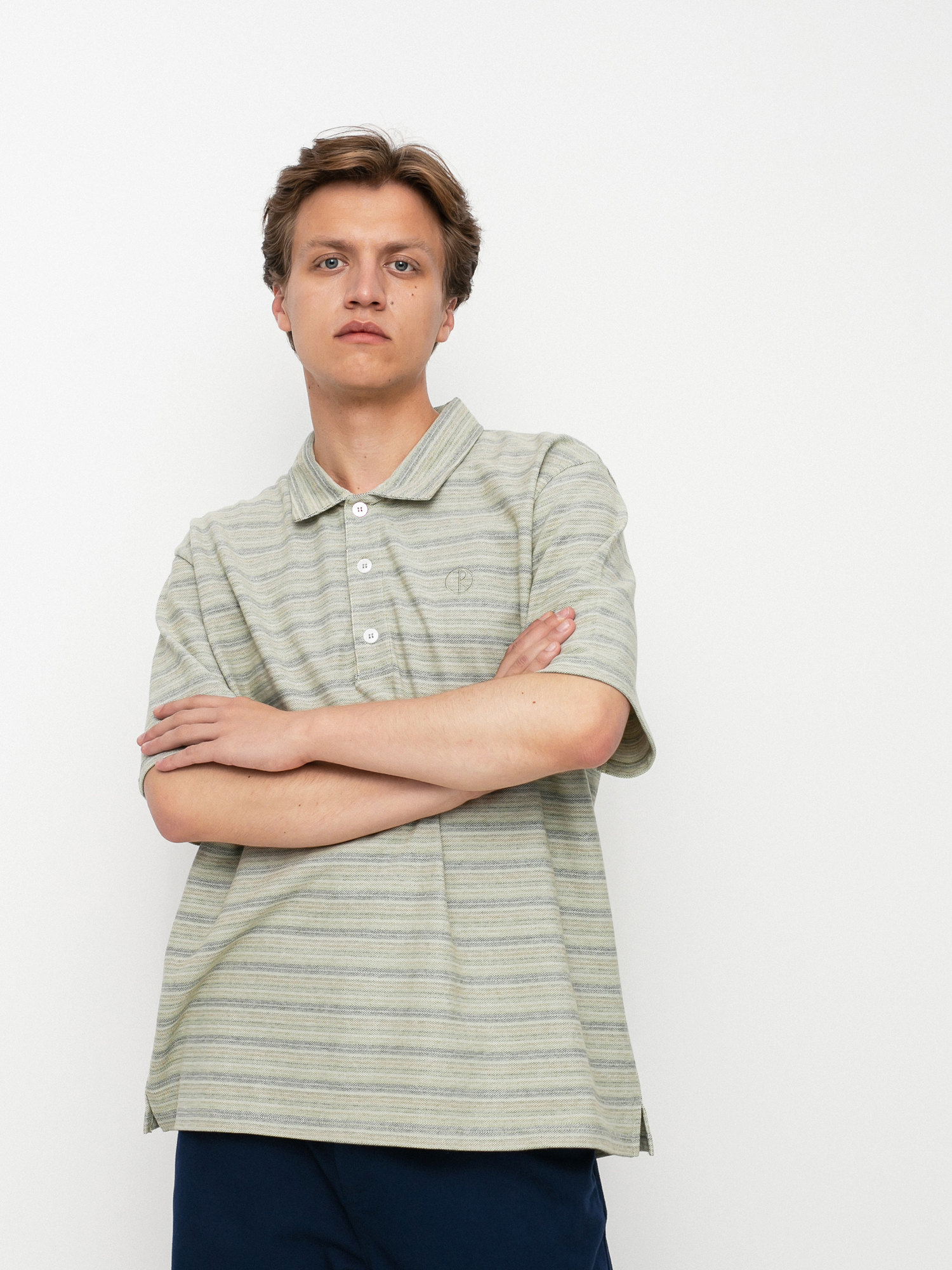 Polo Polar Skate Multistripe (green)