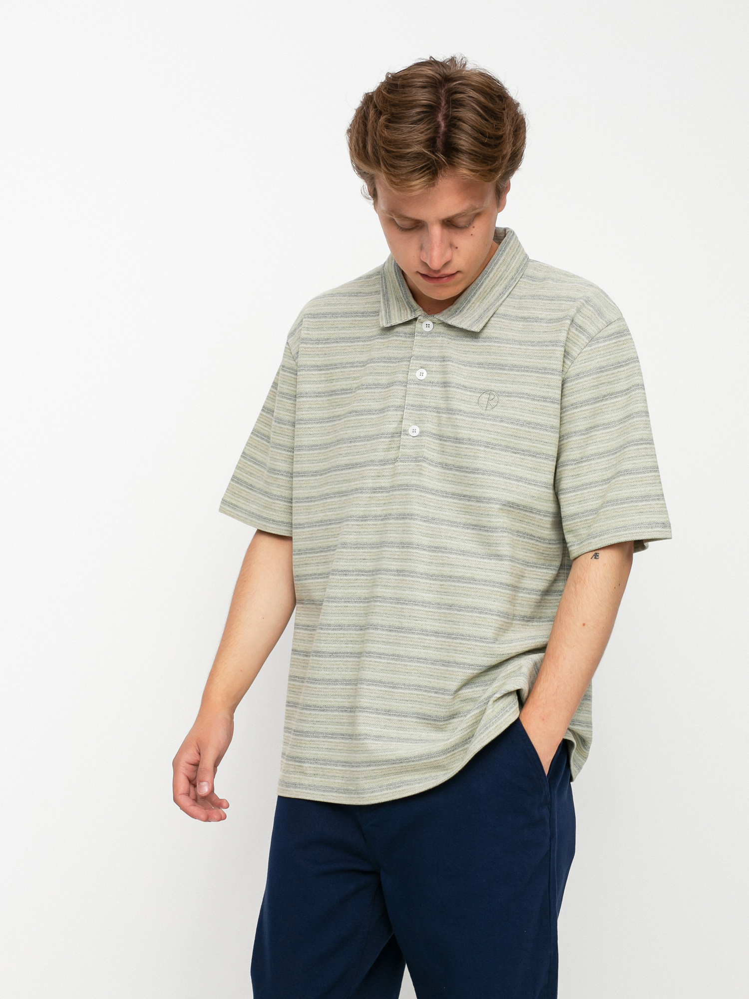 Polo Polar Skate Multistripe (green)