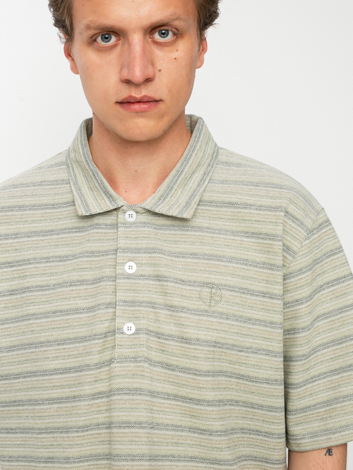 Polo Polar Skate Multistripe (green)