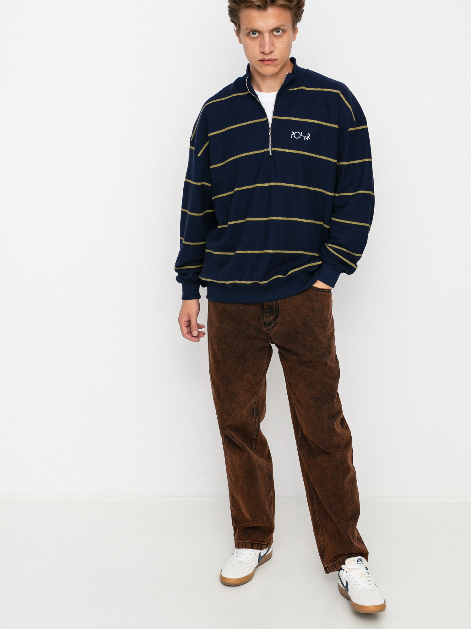 Bluza Polar Skate Stripe Zip Neck (navy)