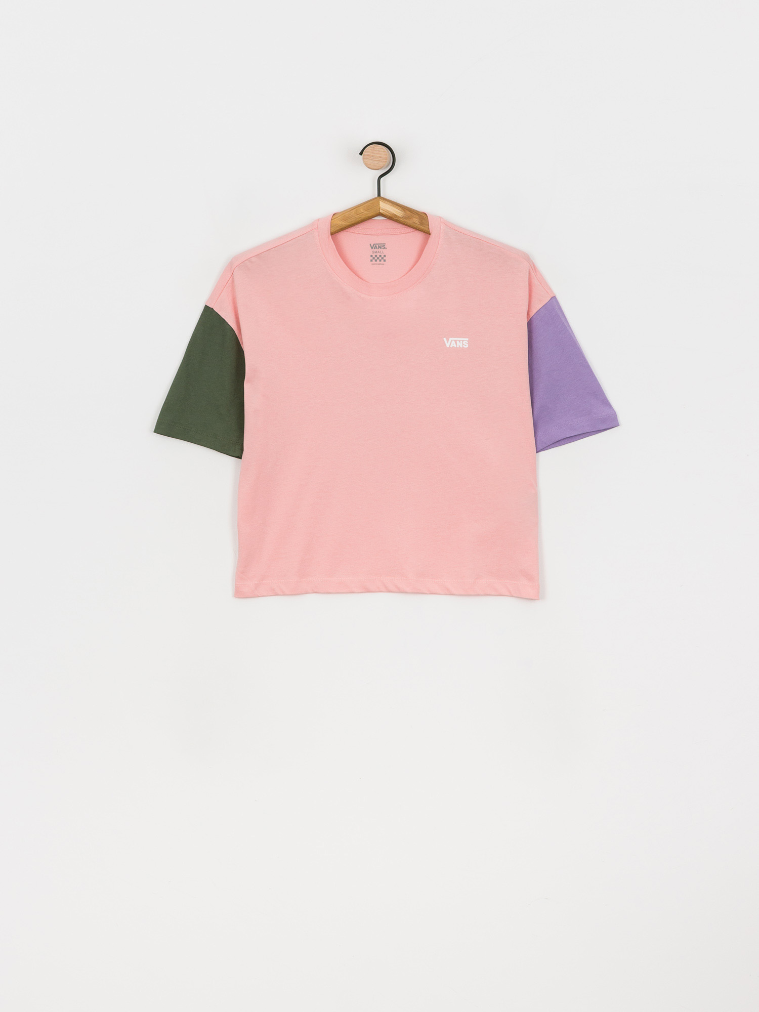 T-shirt Vans Relaxed Boxy Colorblock Wmn (powder pink/thyme)
