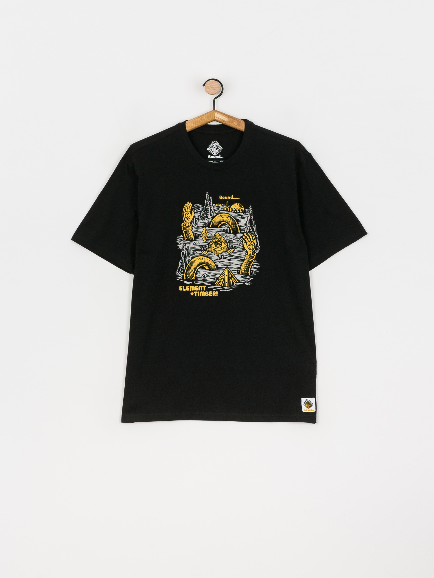 T-shirt Element Cracks (flint black)