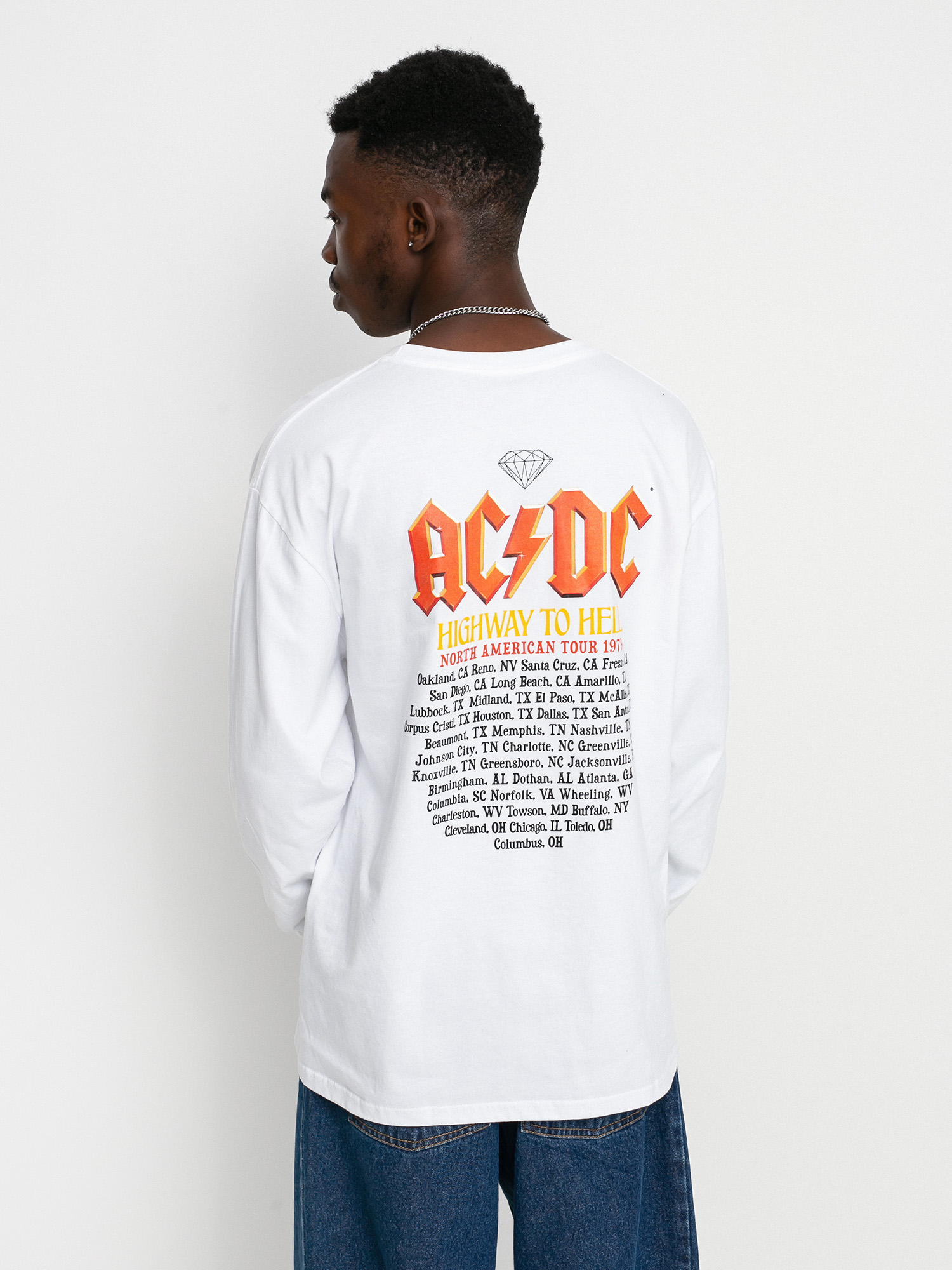 Longsleeve Diamond Supply Co. Highway To Hell (white)