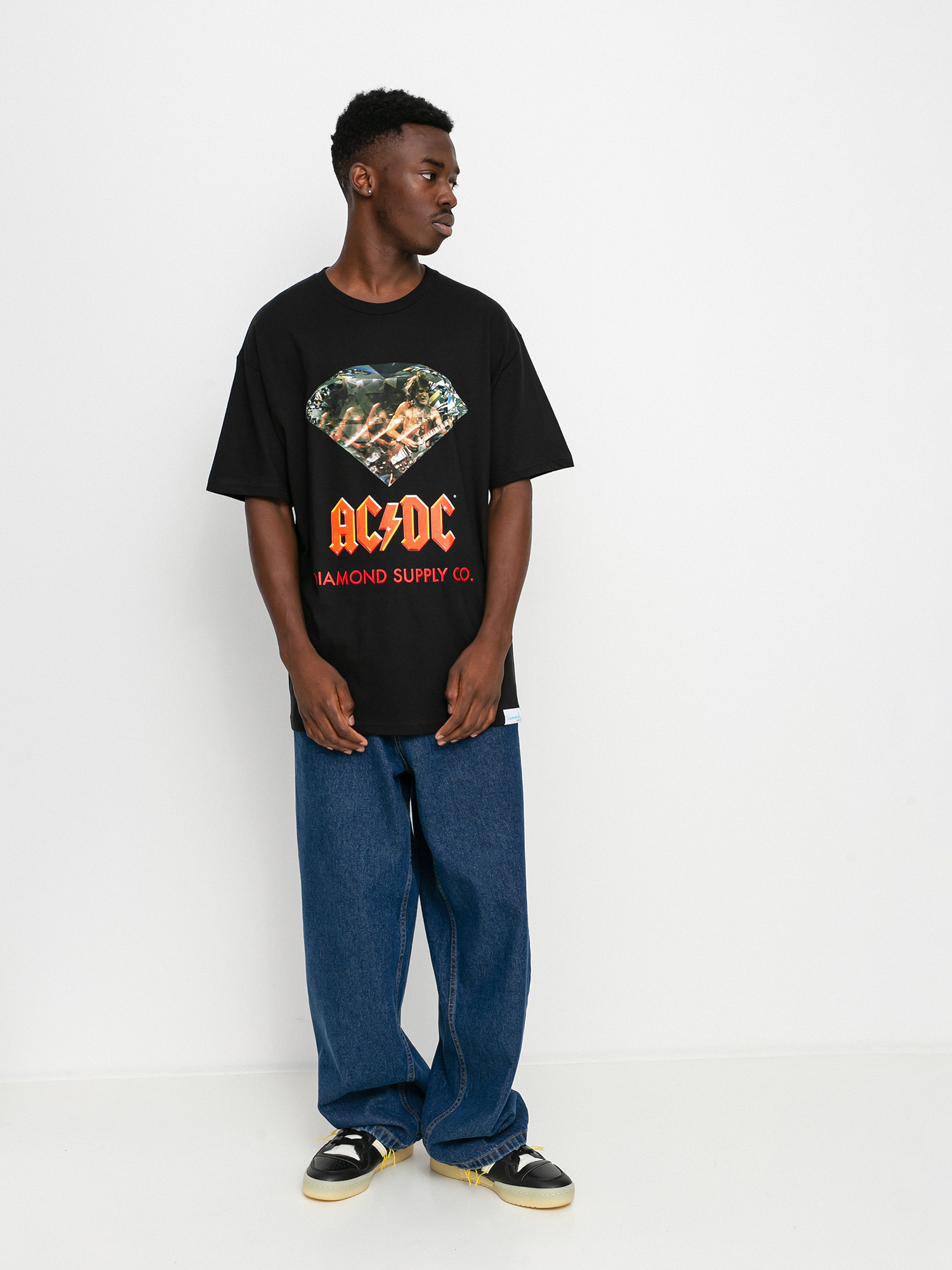 T-shirt Diamond Supply Co. AC/DC Diamond (black)