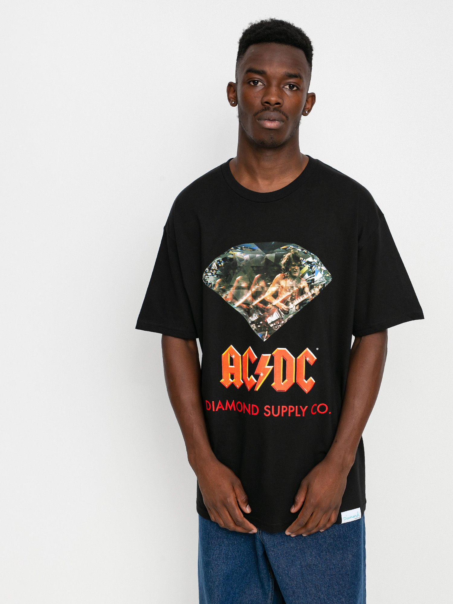 T-shirt Diamond Supply Co. AC/DC Diamond (black)