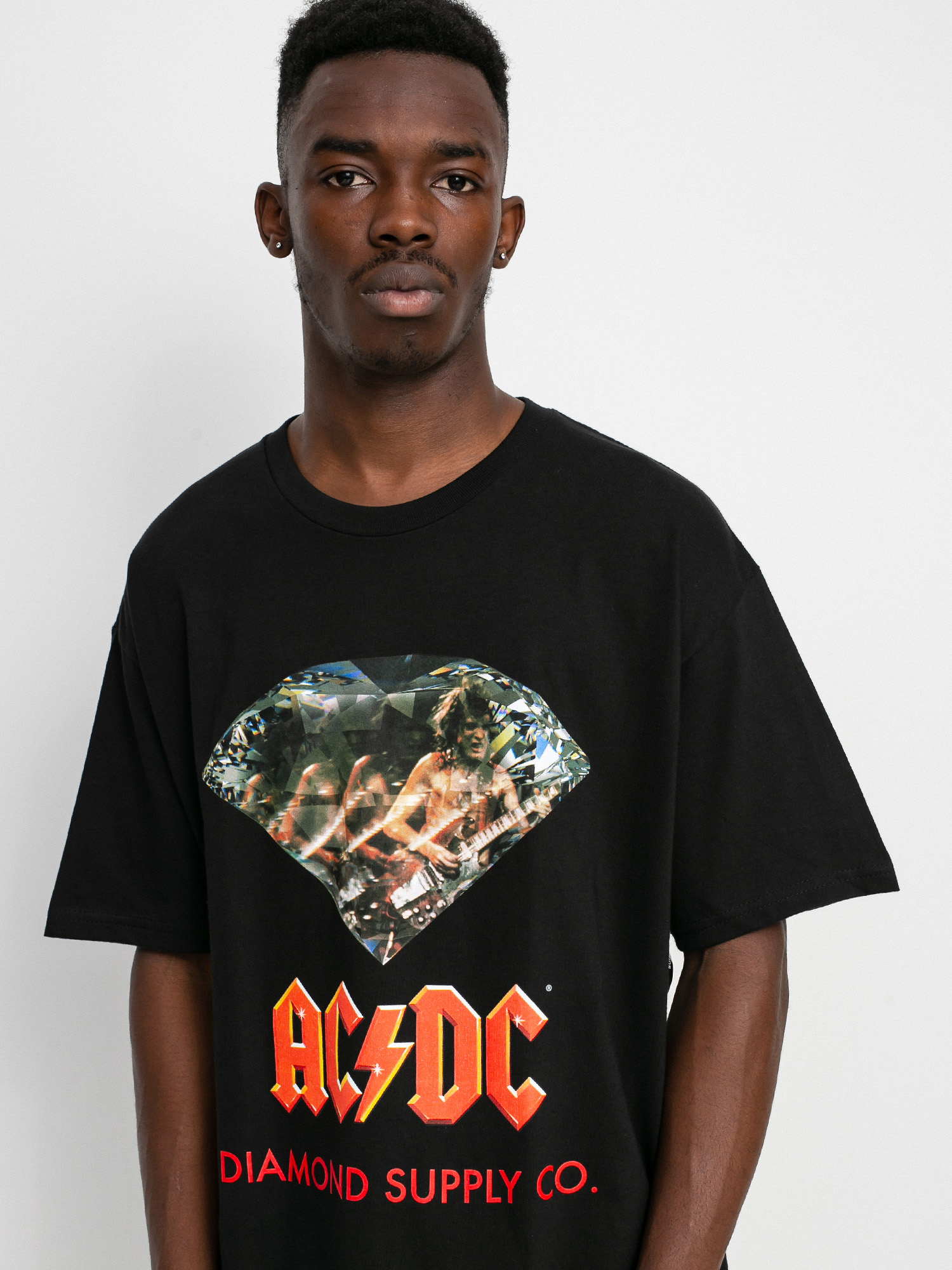 T-shirt Diamond Supply Co. AC/DC Diamond (black)