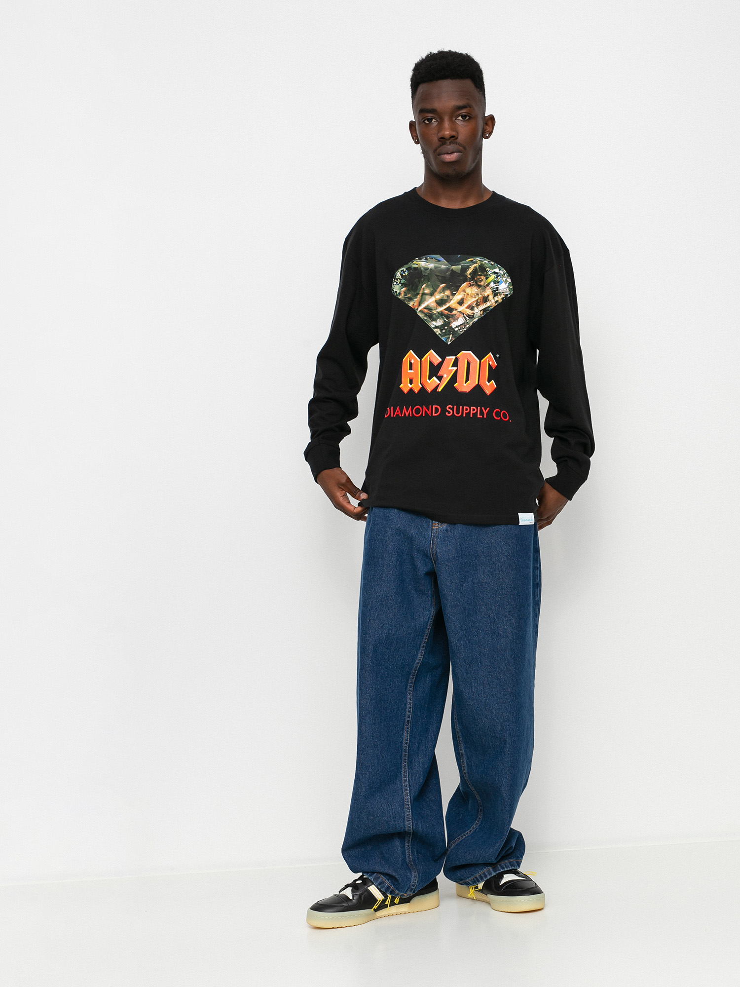 Longsleeve Diamond Supply Co. AC/DC Diamond (black)