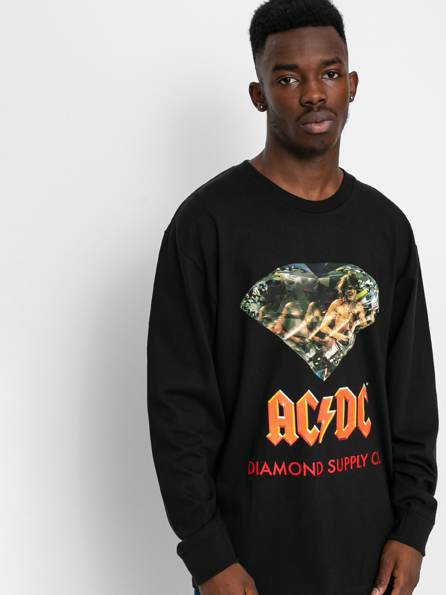Longsleeve Diamond Supply Co. AC/DC Diamond (black)