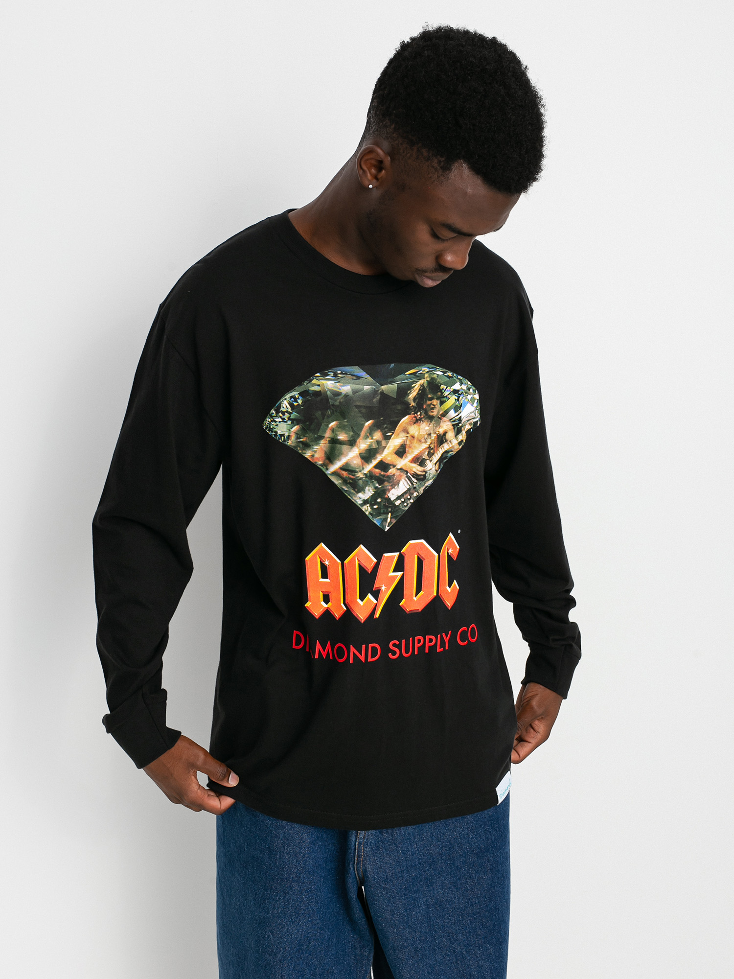 Longsleeve Diamond Supply Co. AC/DC Diamond (black)