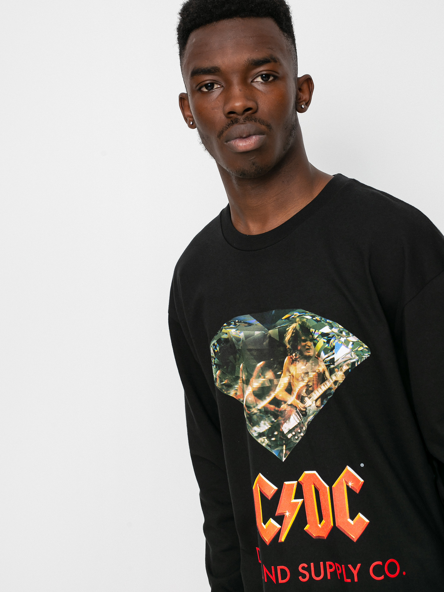 Longsleeve Diamond Supply Co. AC/DC Diamond (black)
