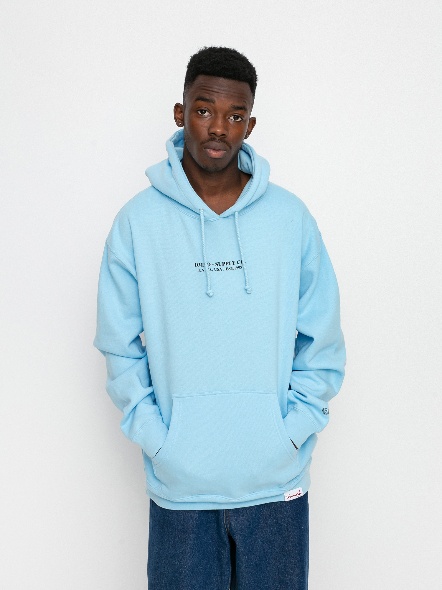 Bluza z kapturem Diamond Supply Co. Est. 1998 HD (baby blue)