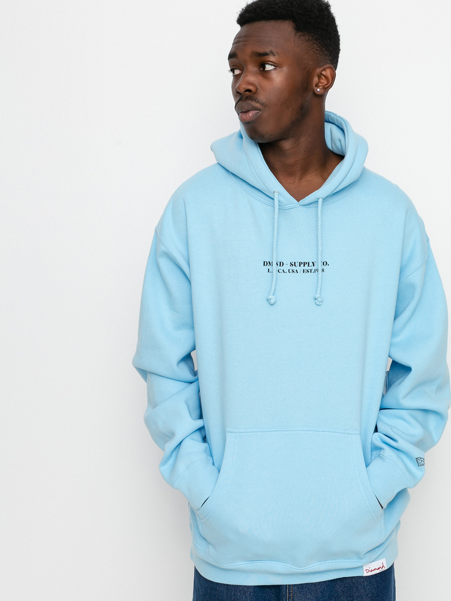 Bluza z kapturem Diamond Supply Co. Est. 1998 HD (baby blue)
