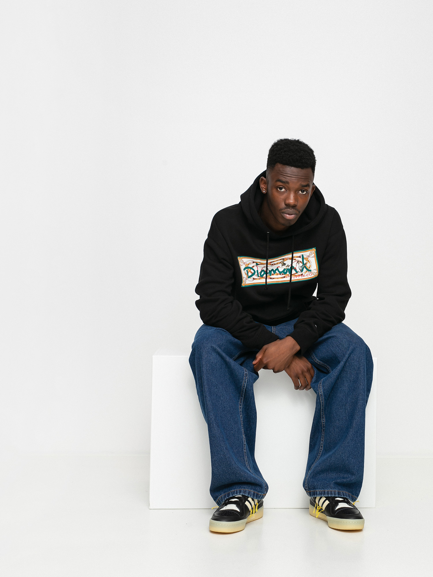 Bluza z kapturem Diamond Supply Co. Chesapeake Box Logo HD (black)