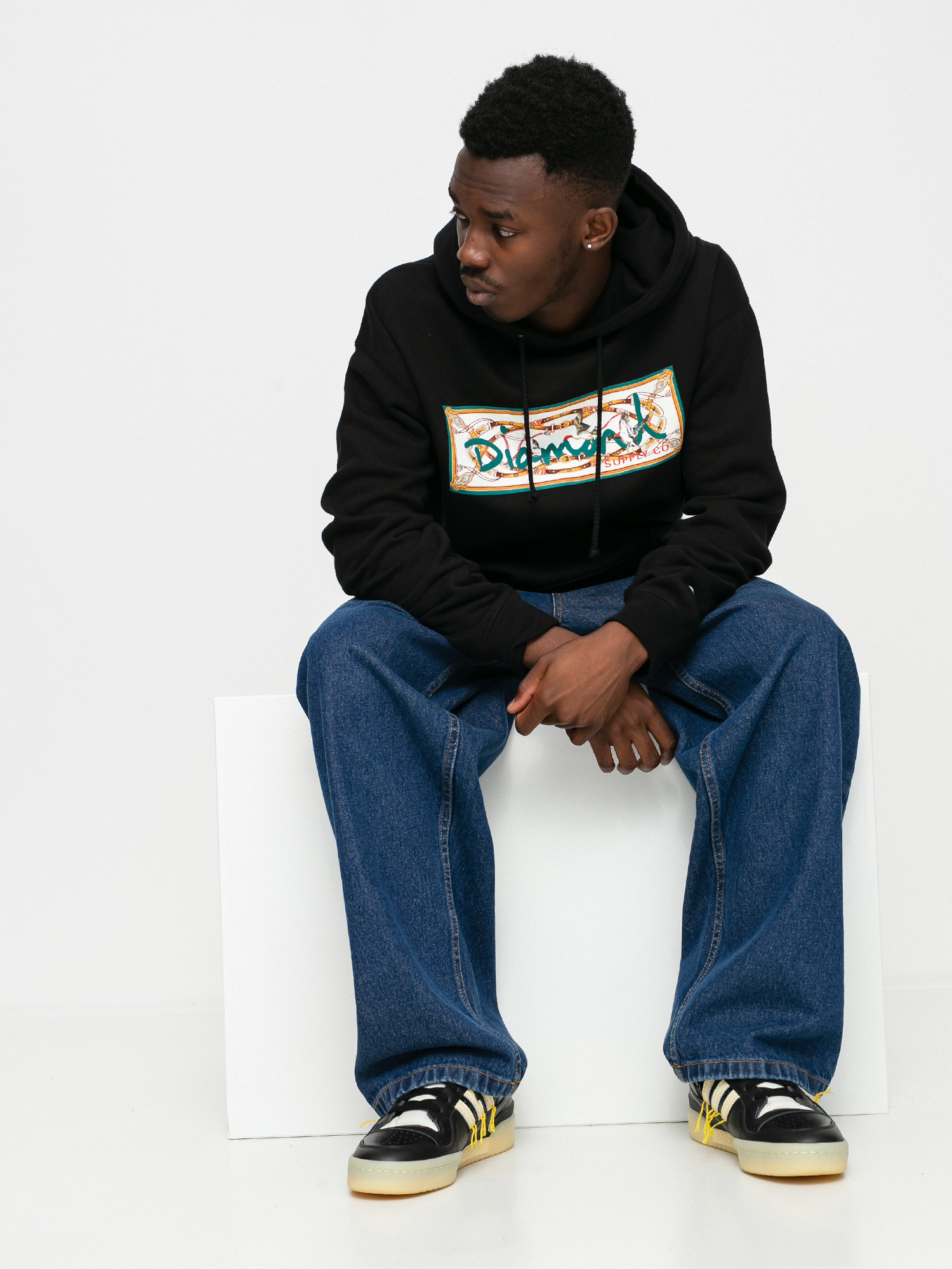 Bluza z kapturem Diamond Supply Co. Chesapeake Box Logo HD (black)