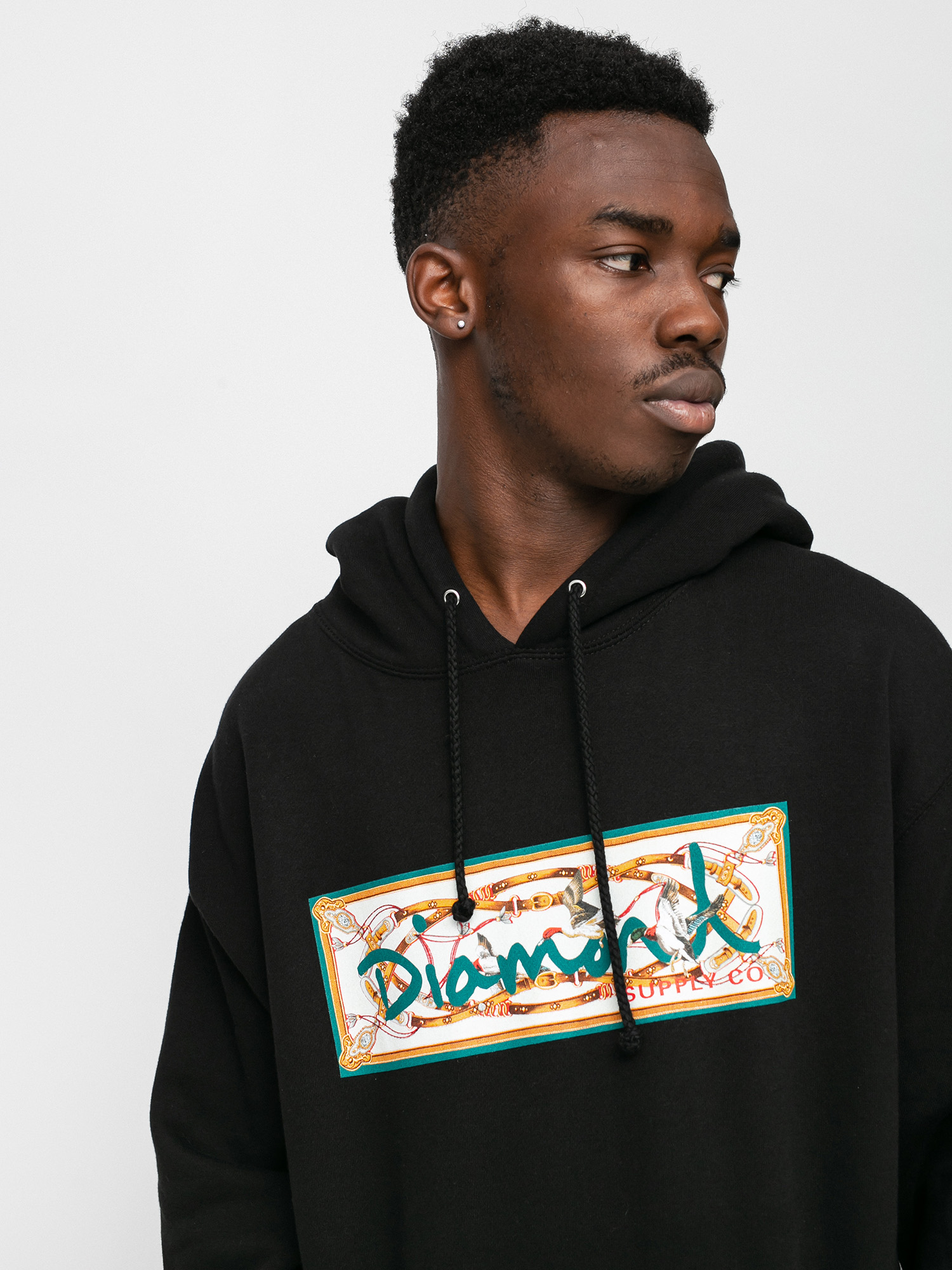 Bluza z kapturem Diamond Supply Co. Chesapeake Box Logo HD (black)