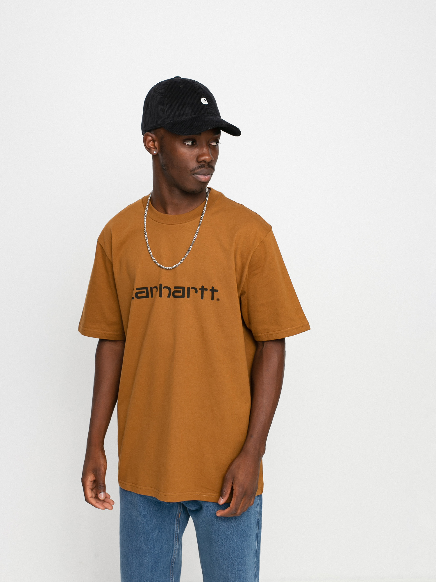 T-shirt Carhartt WIP Script (hamilton brown/black)