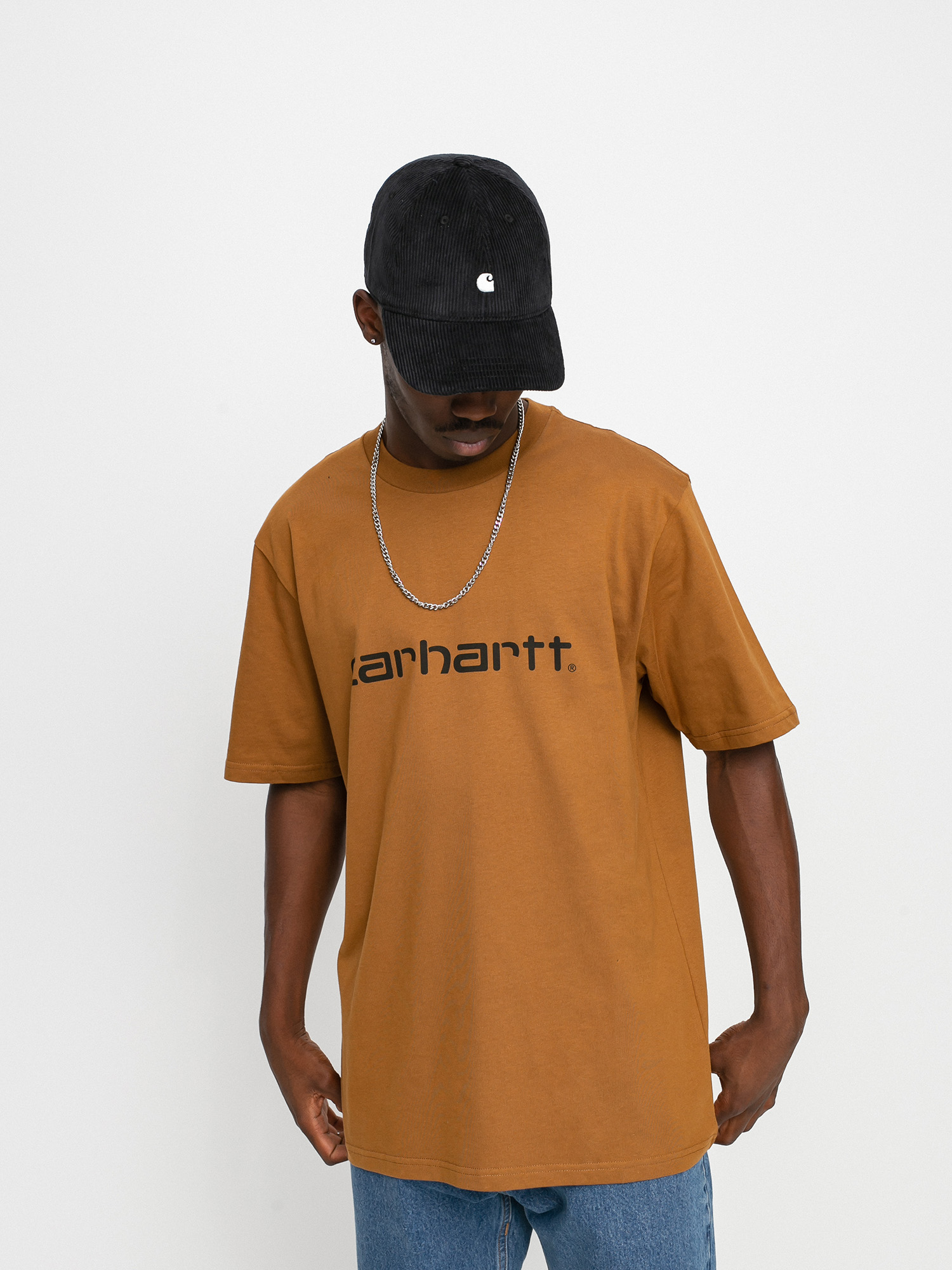 T-shirt Carhartt WIP Script (hamilton brown/black)