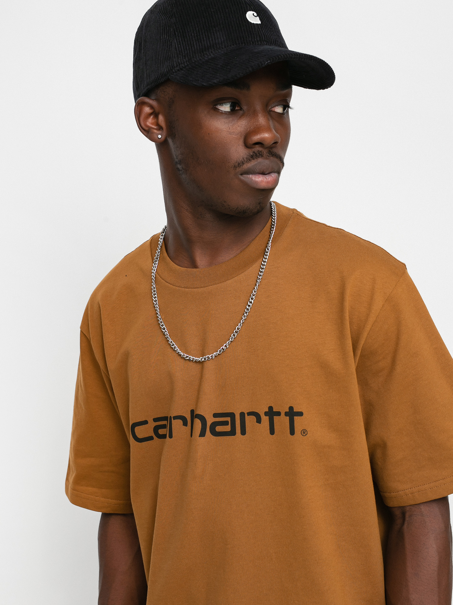 T-shirt Carhartt WIP Script (hamilton brown/black)