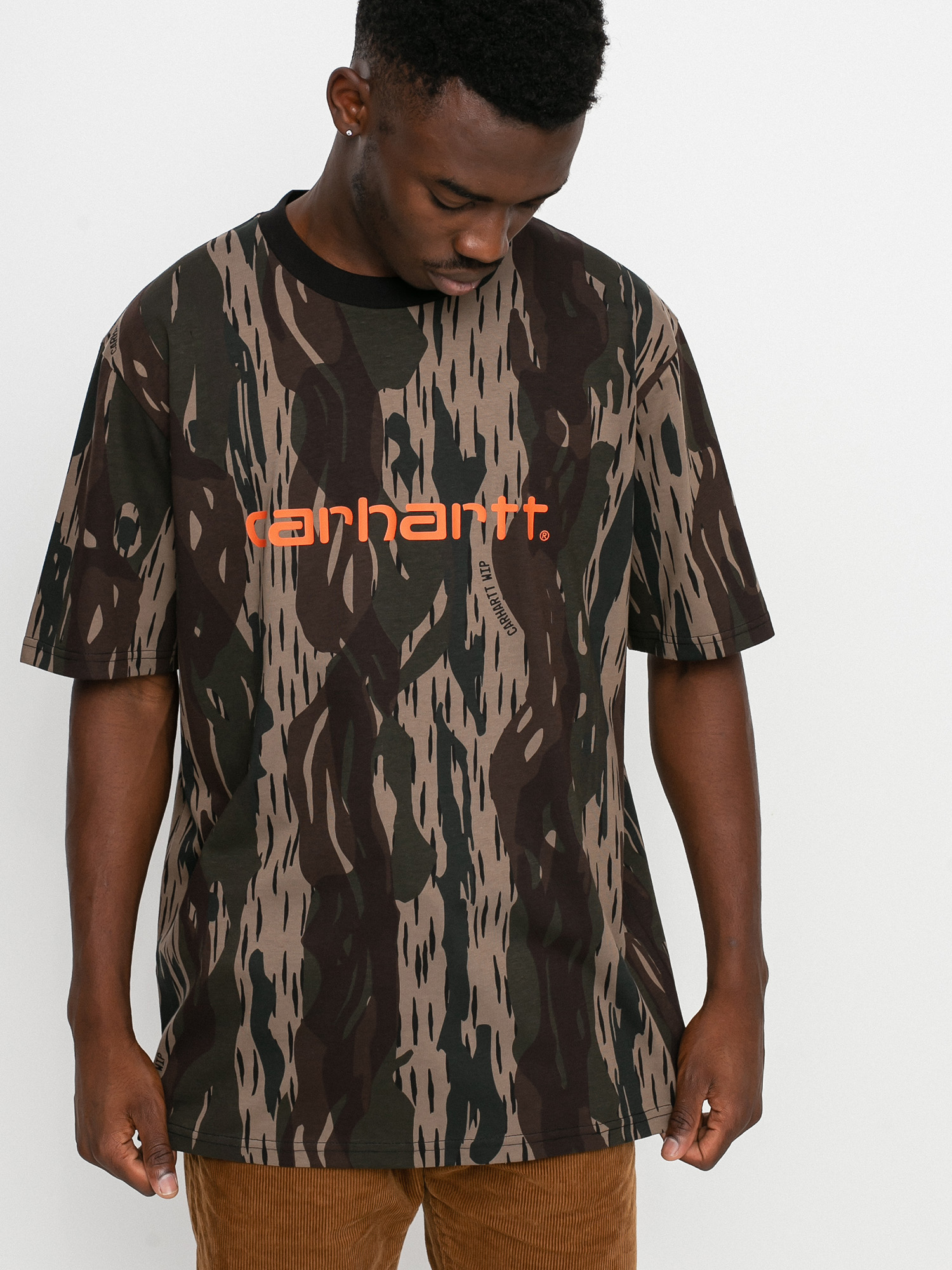 T-shirt Carhartt WIP Script (camo unite/copperton)