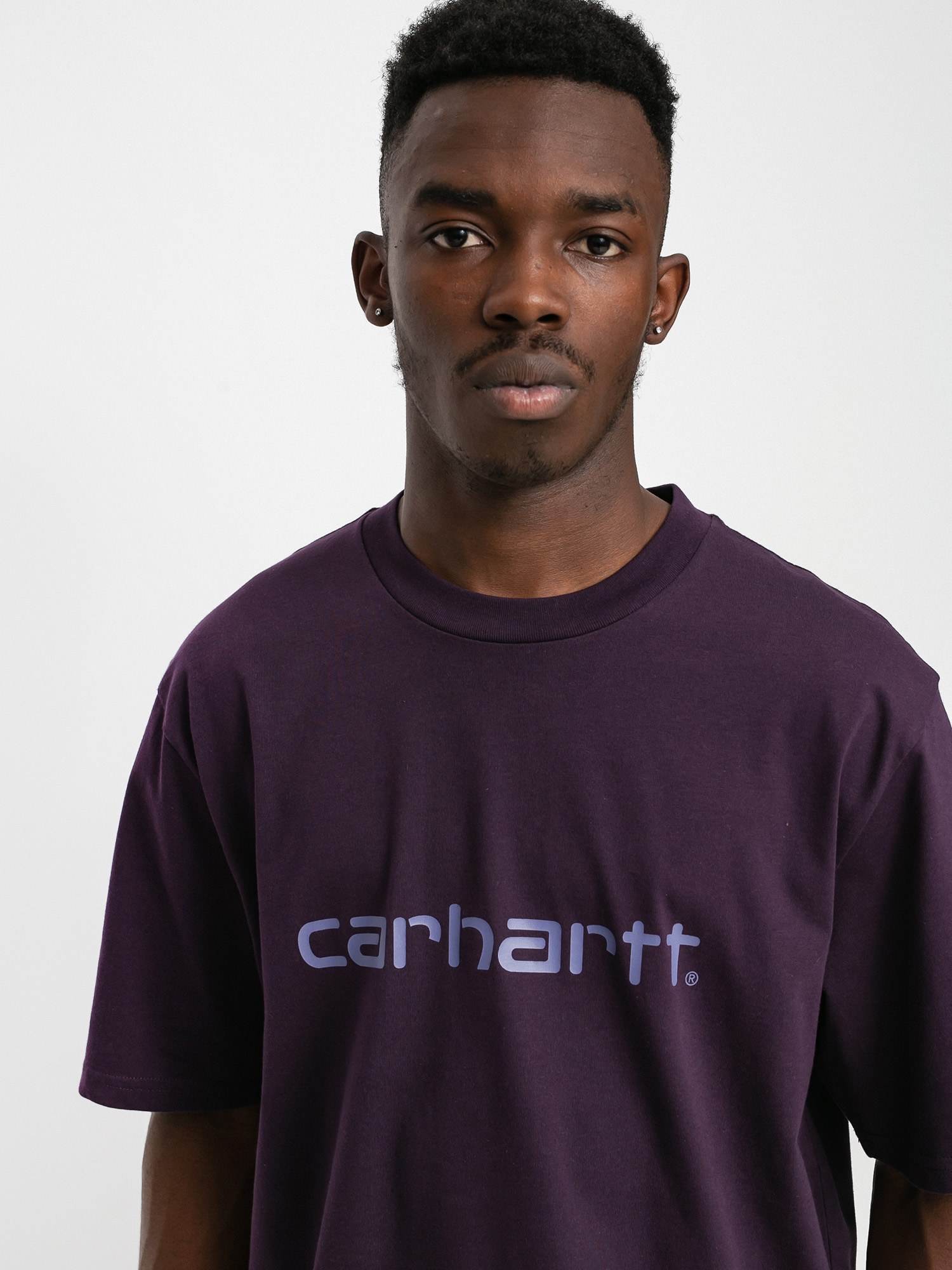 T-shirt Carhartt WIP Script (dark iris/cold viola)