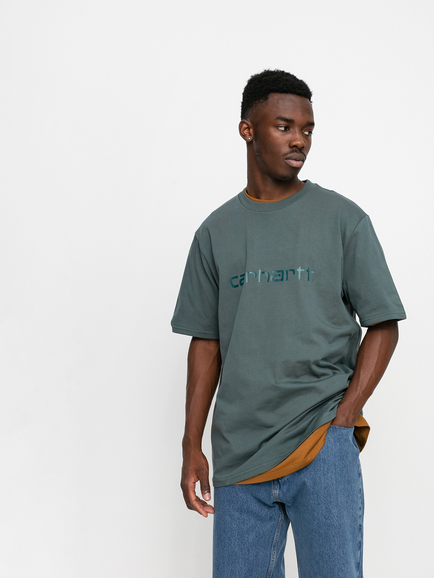T-shirt Carhartt WIP Script (eucalyptus/frasier)