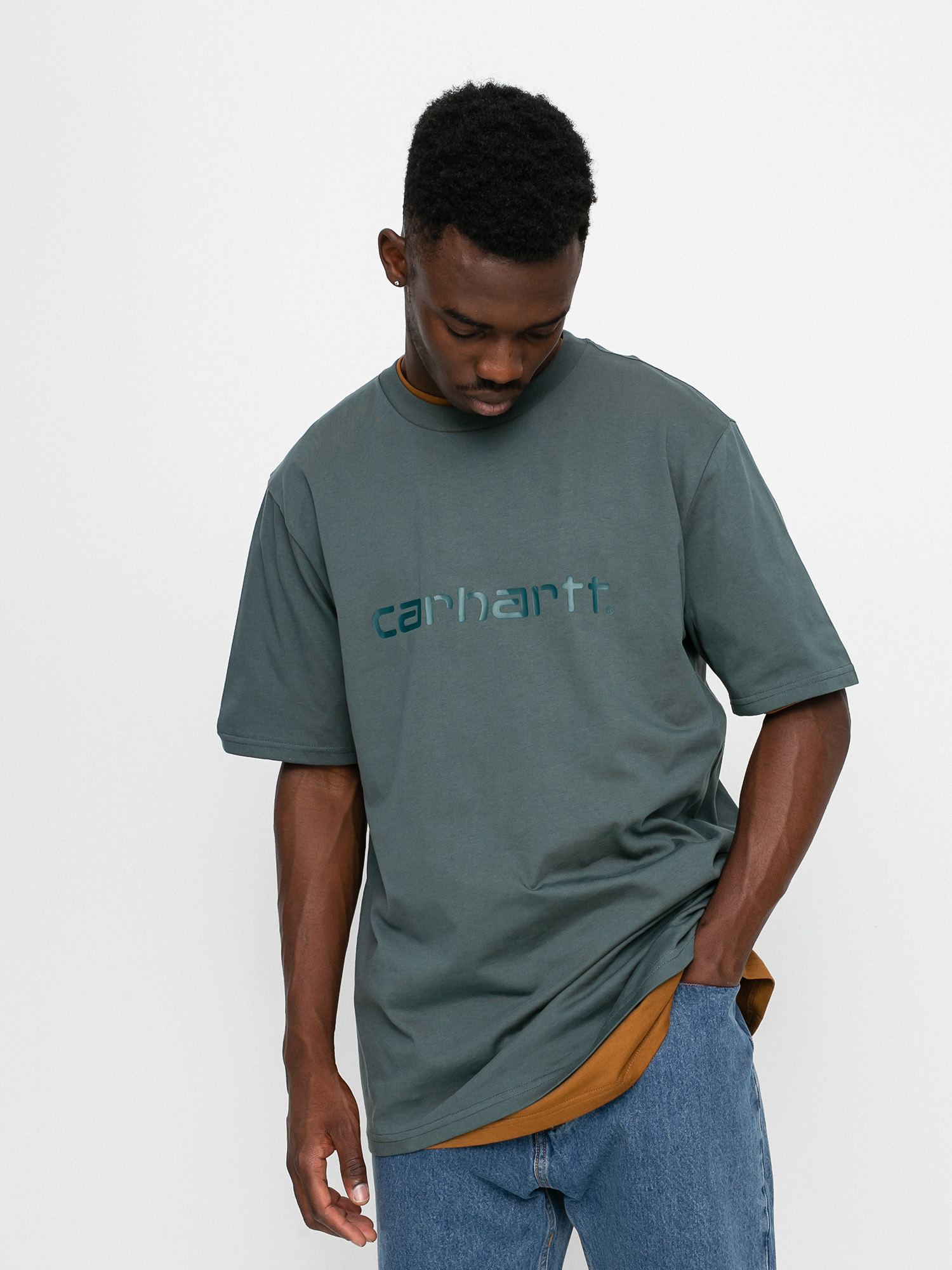 T-shirt Carhartt WIP Script (eucalyptus/frasier)