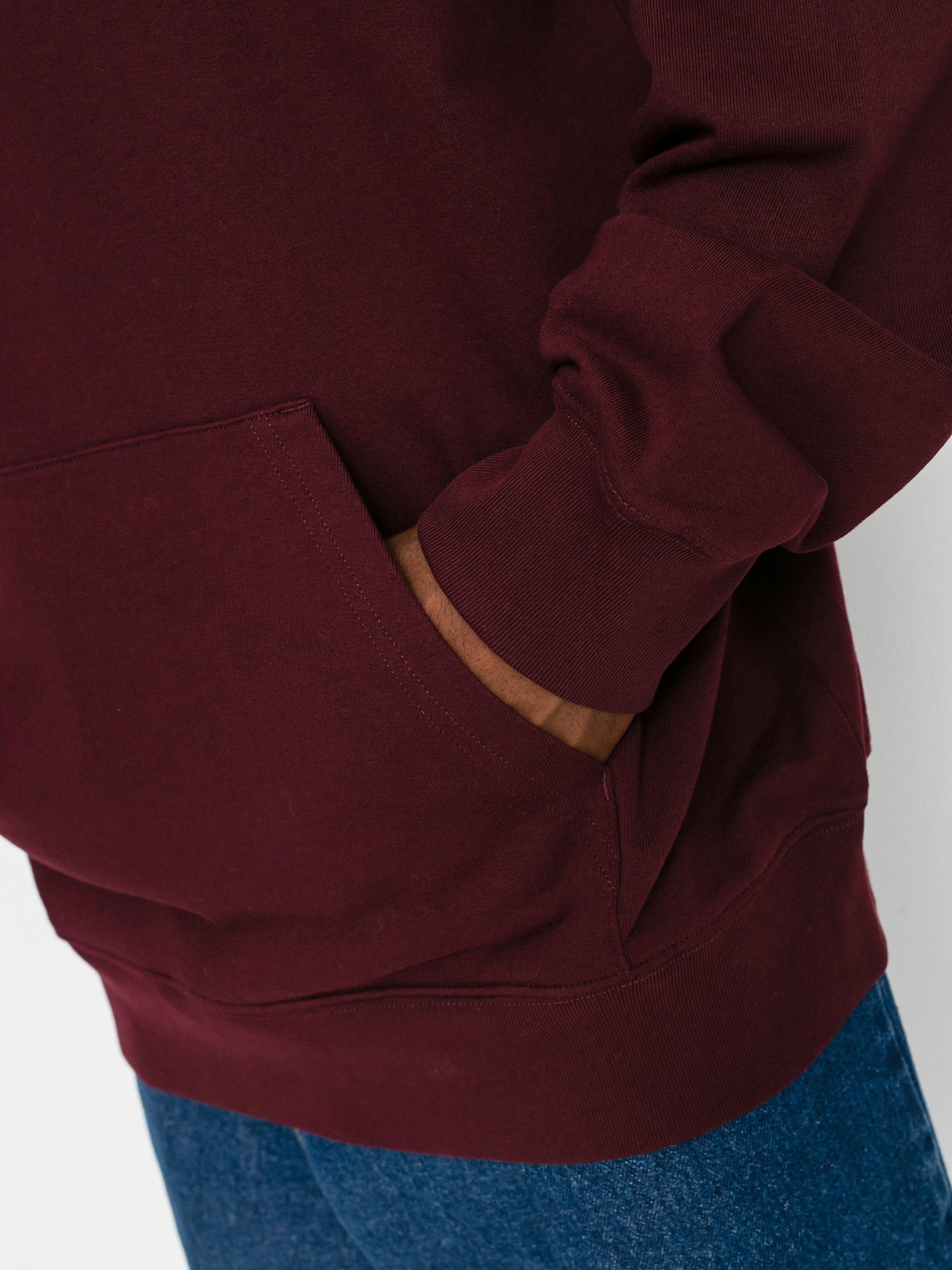 Bluza z kapturem Carhartt WIP University HD (wine/white)