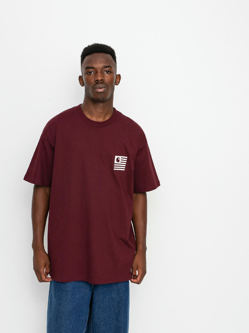 T-shirt Carhartt WIP Fade State (wine/white)