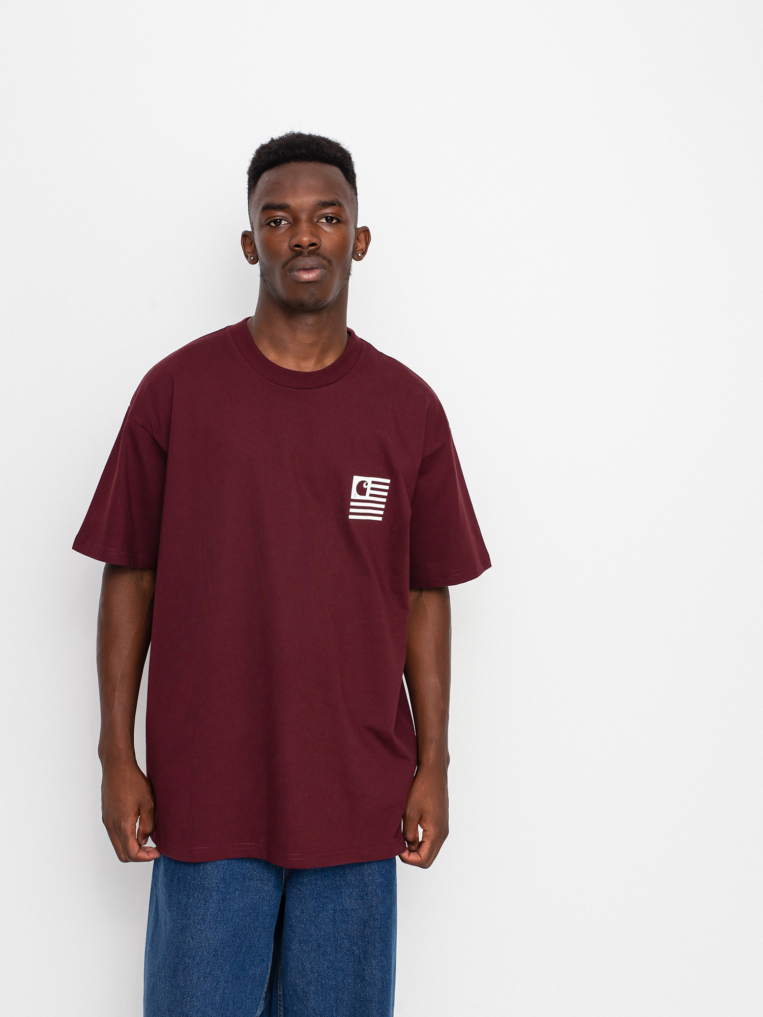 T-shirt Carhartt WIP Fade State (wine/white)