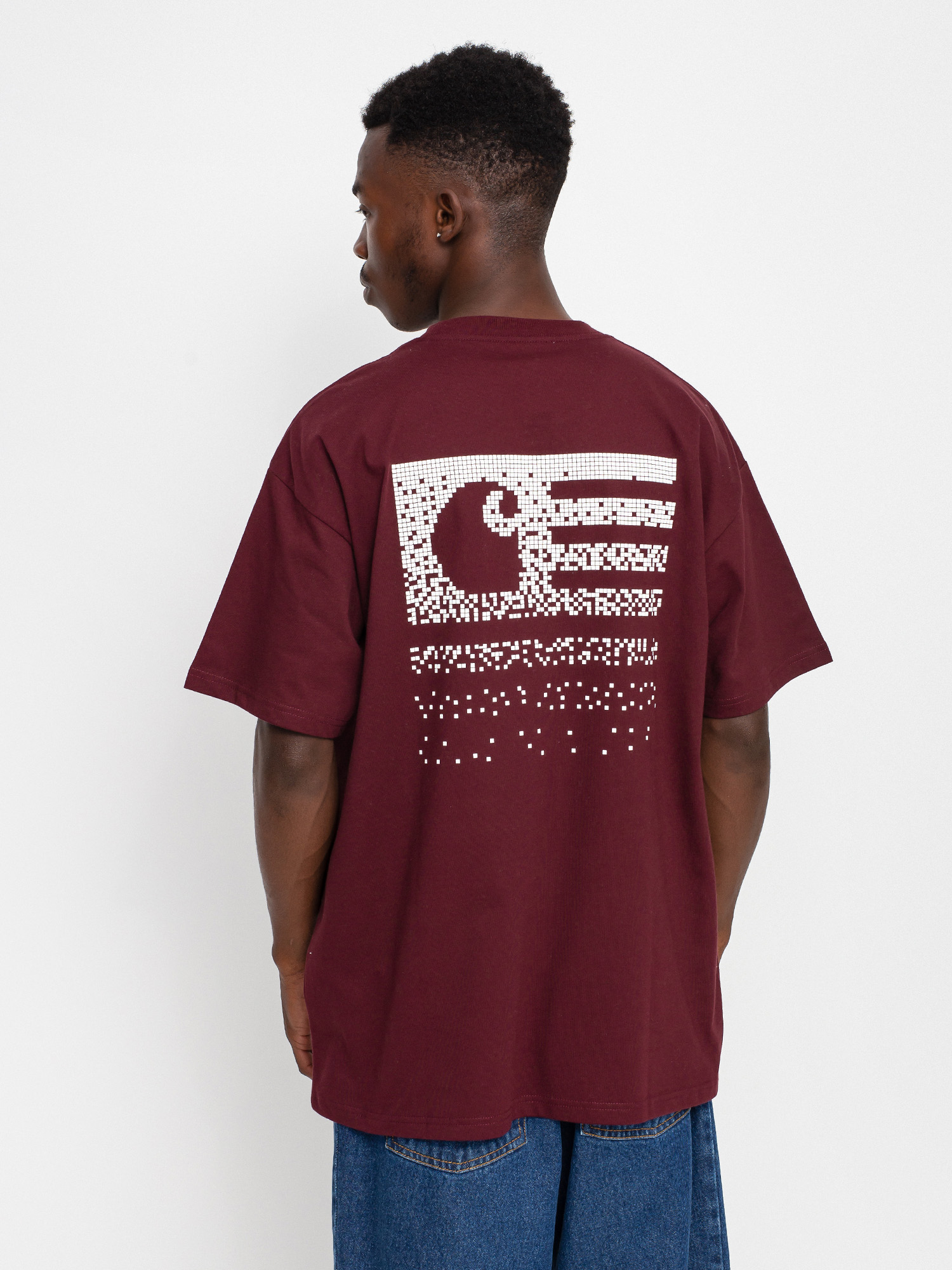 T-shirt Carhartt WIP Fade State (wine/white)