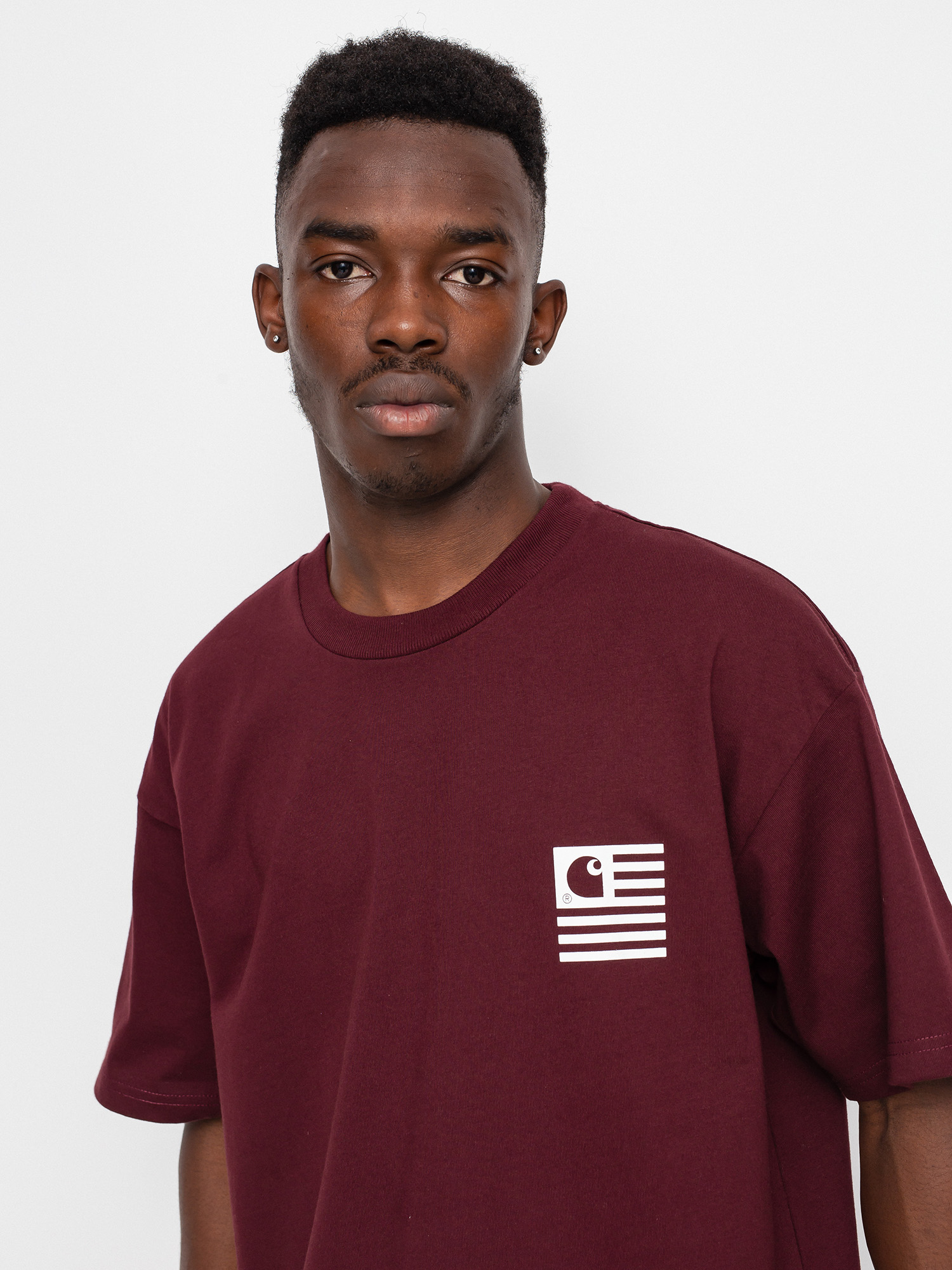 T-shirt Carhartt WIP Fade State (wine/white)