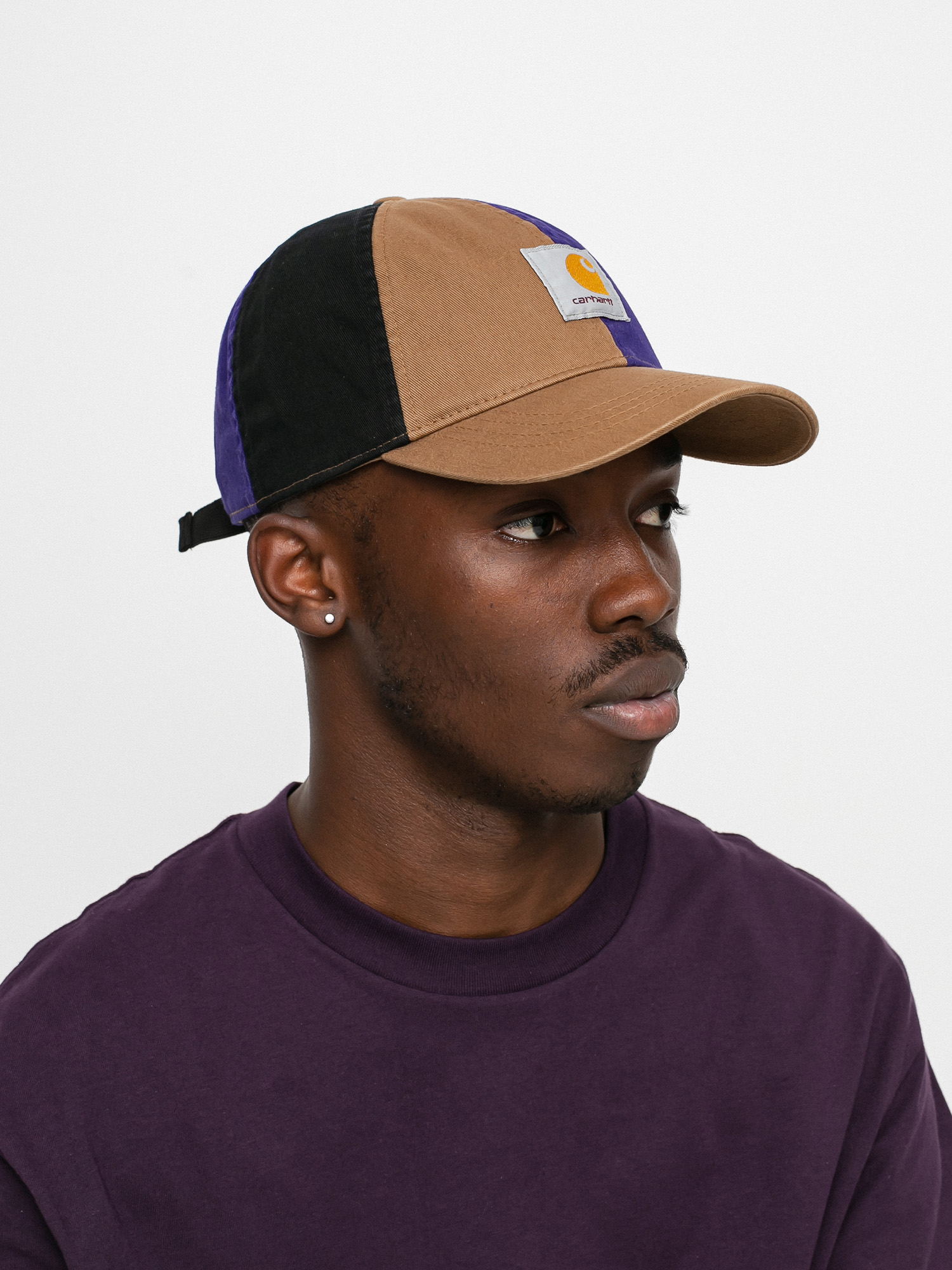 Czapka z daszkiem Carhartt WIP Triple (tawny/dark iris/black)
