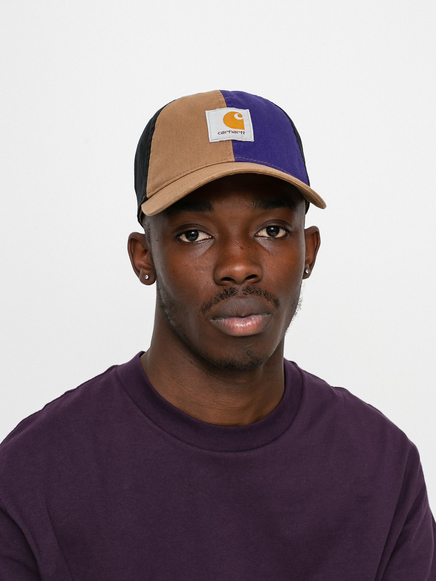 Czapka z daszkiem Carhartt WIP Triple (tawny/dark iris/black)