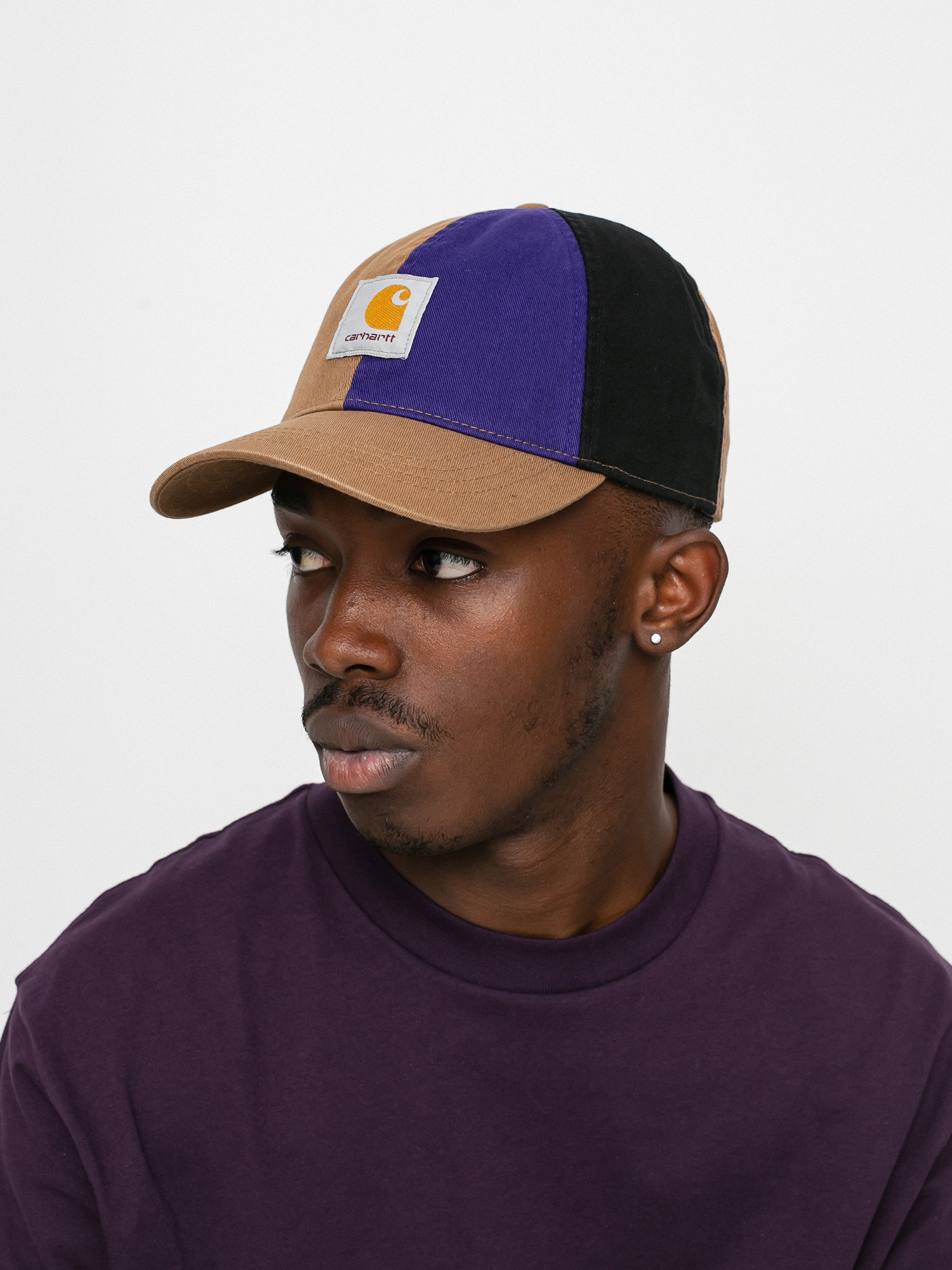 Czapka z daszkiem Carhartt WIP Triple (tawny/dark iris/black)