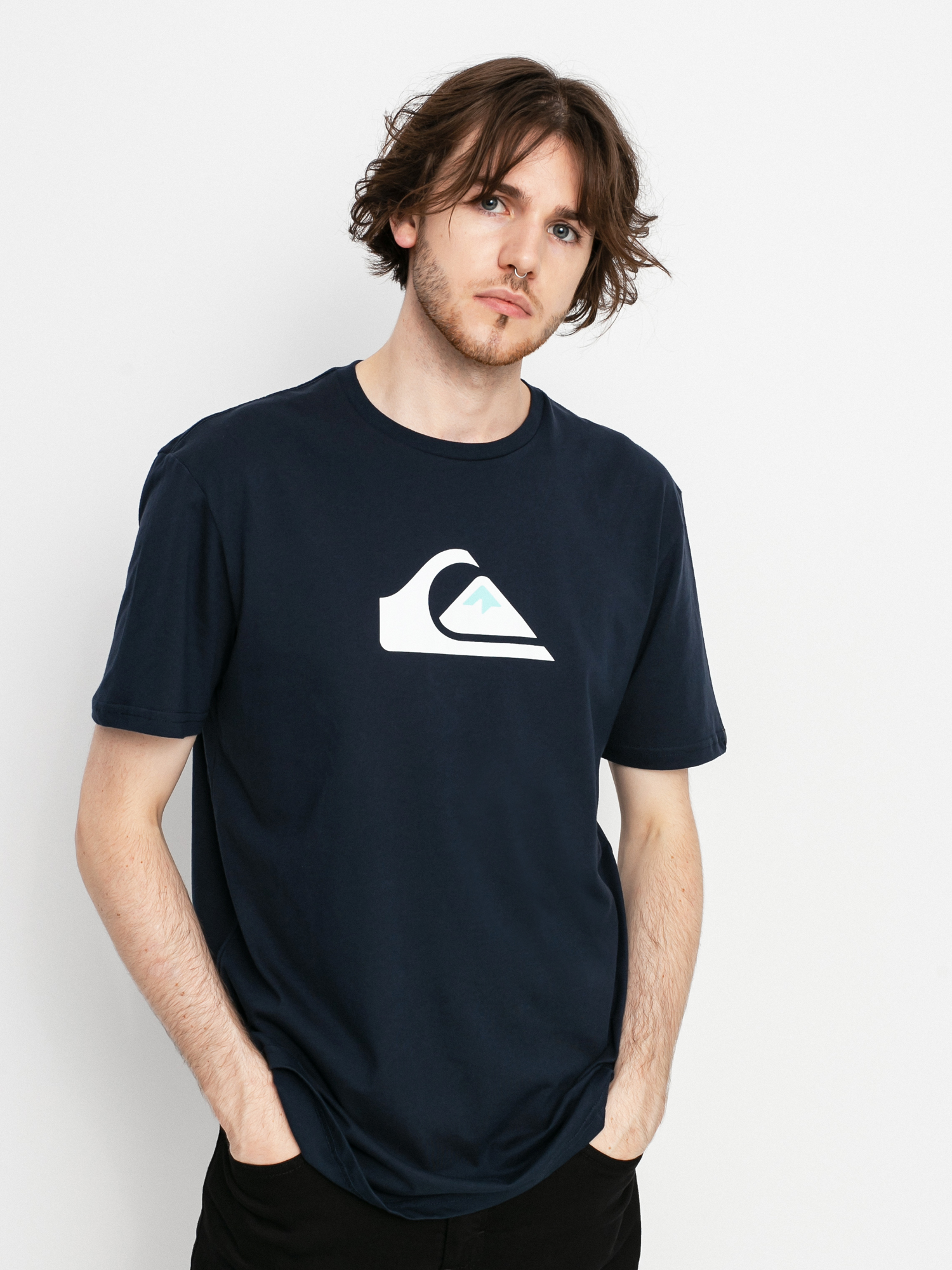 T-shirt Quiksilver Comp Logo (navy blazer)