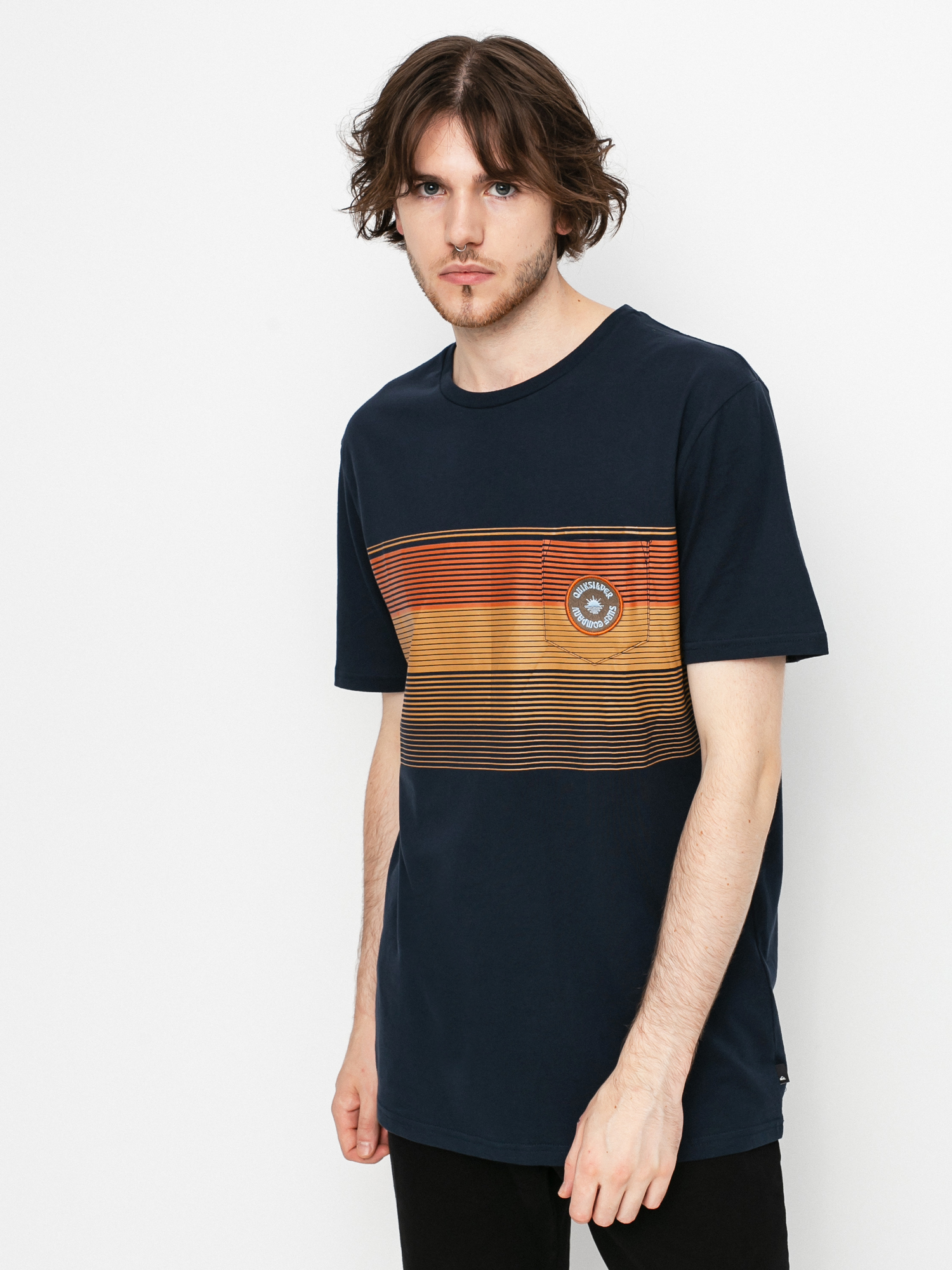T-shirt Quiksilver New Stripes (navy blazer)