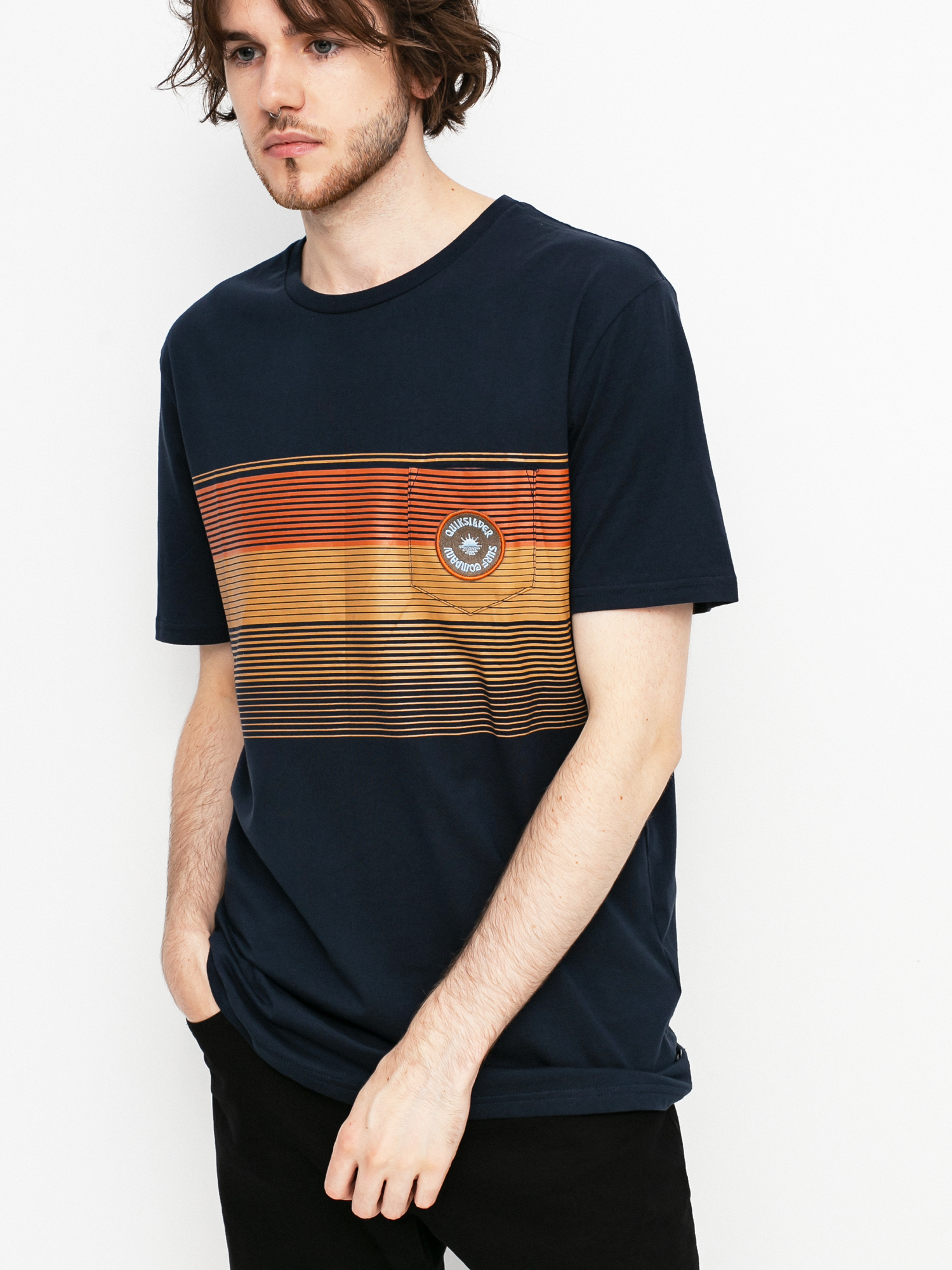 T-shirt Quiksilver New Stripes (navy blazer)