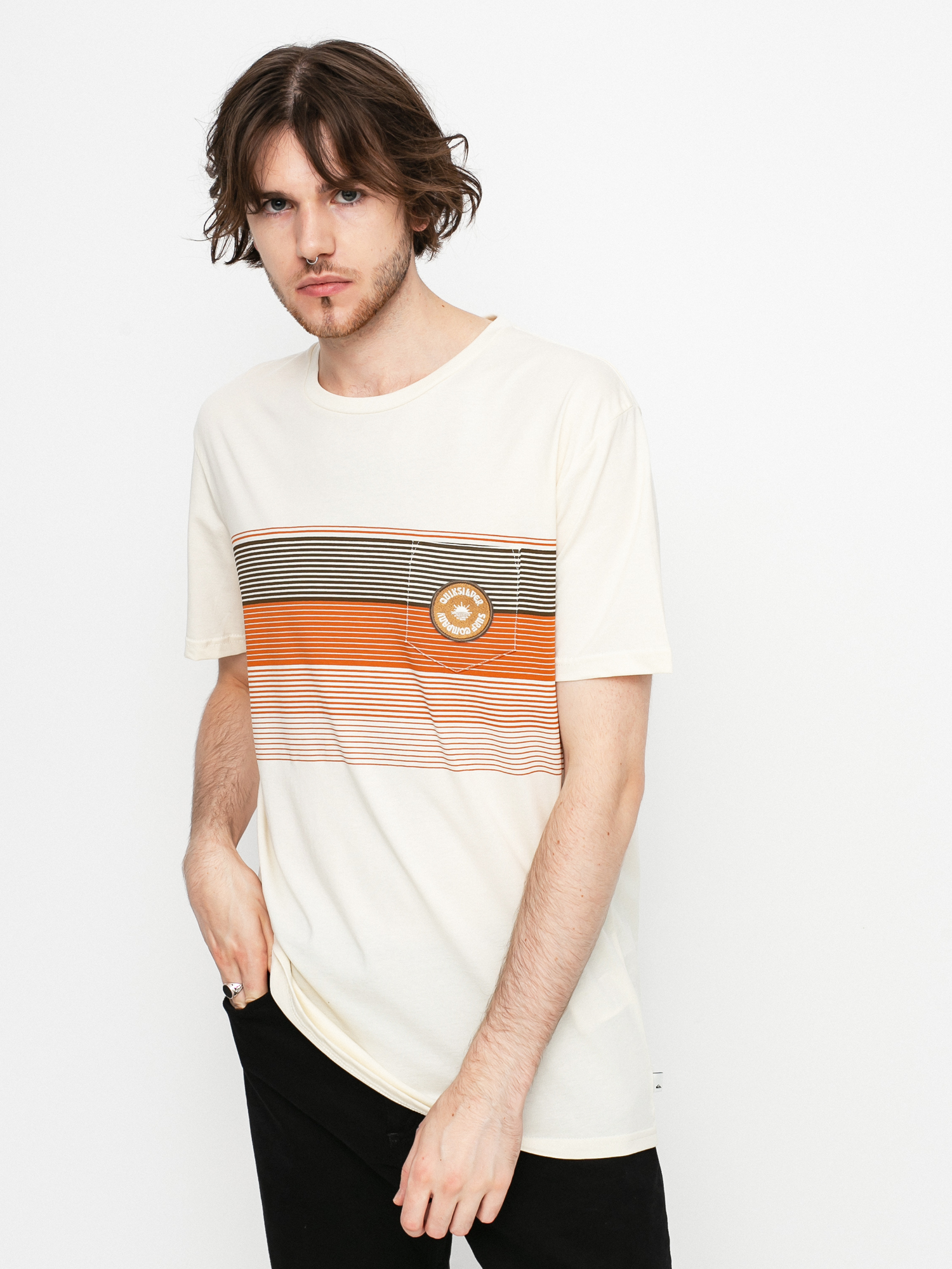 T-shirt Quiksilver New Stripes (antique white)
