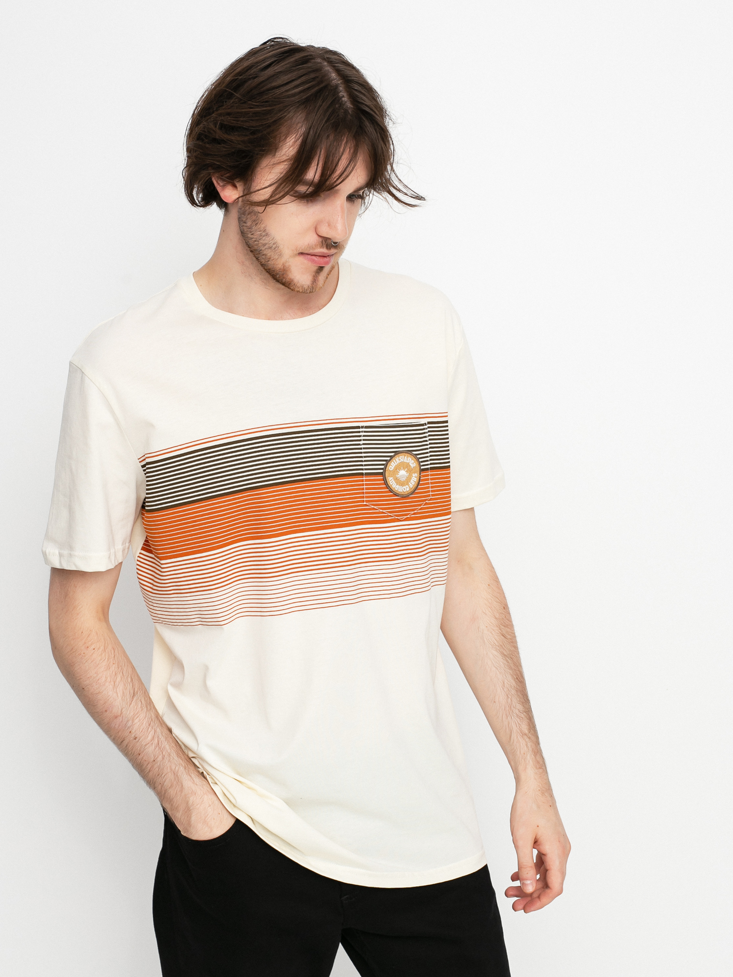 T-shirt Quiksilver New Stripes (antique white)