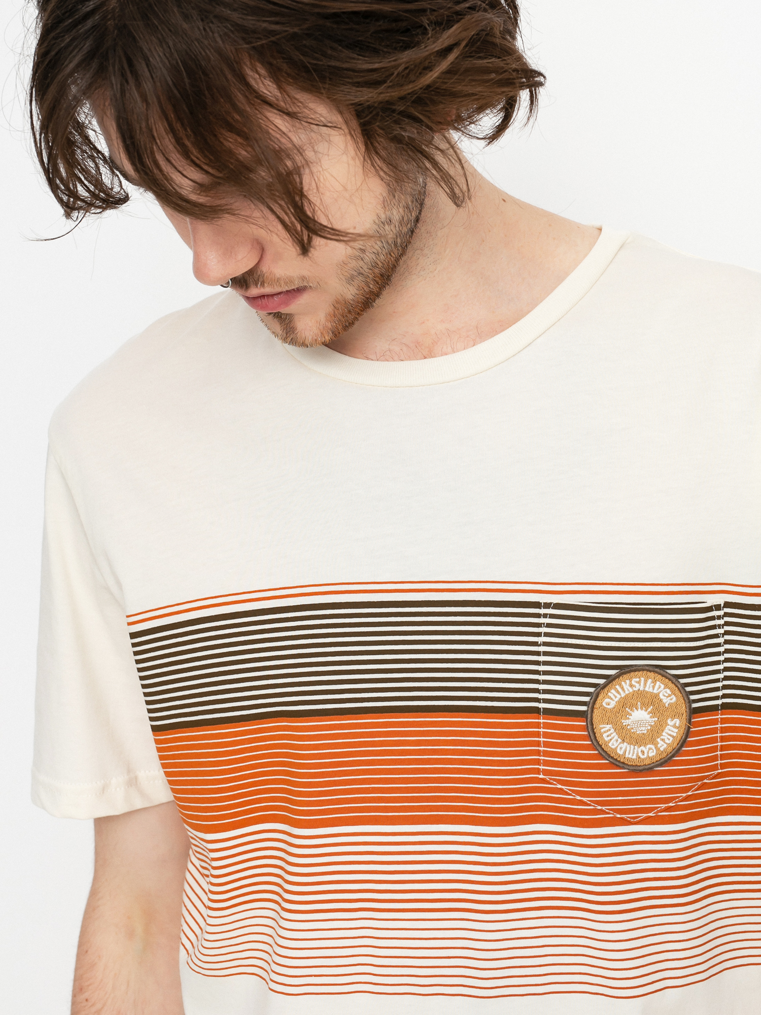 T-shirt Quiksilver New Stripes (antique white)