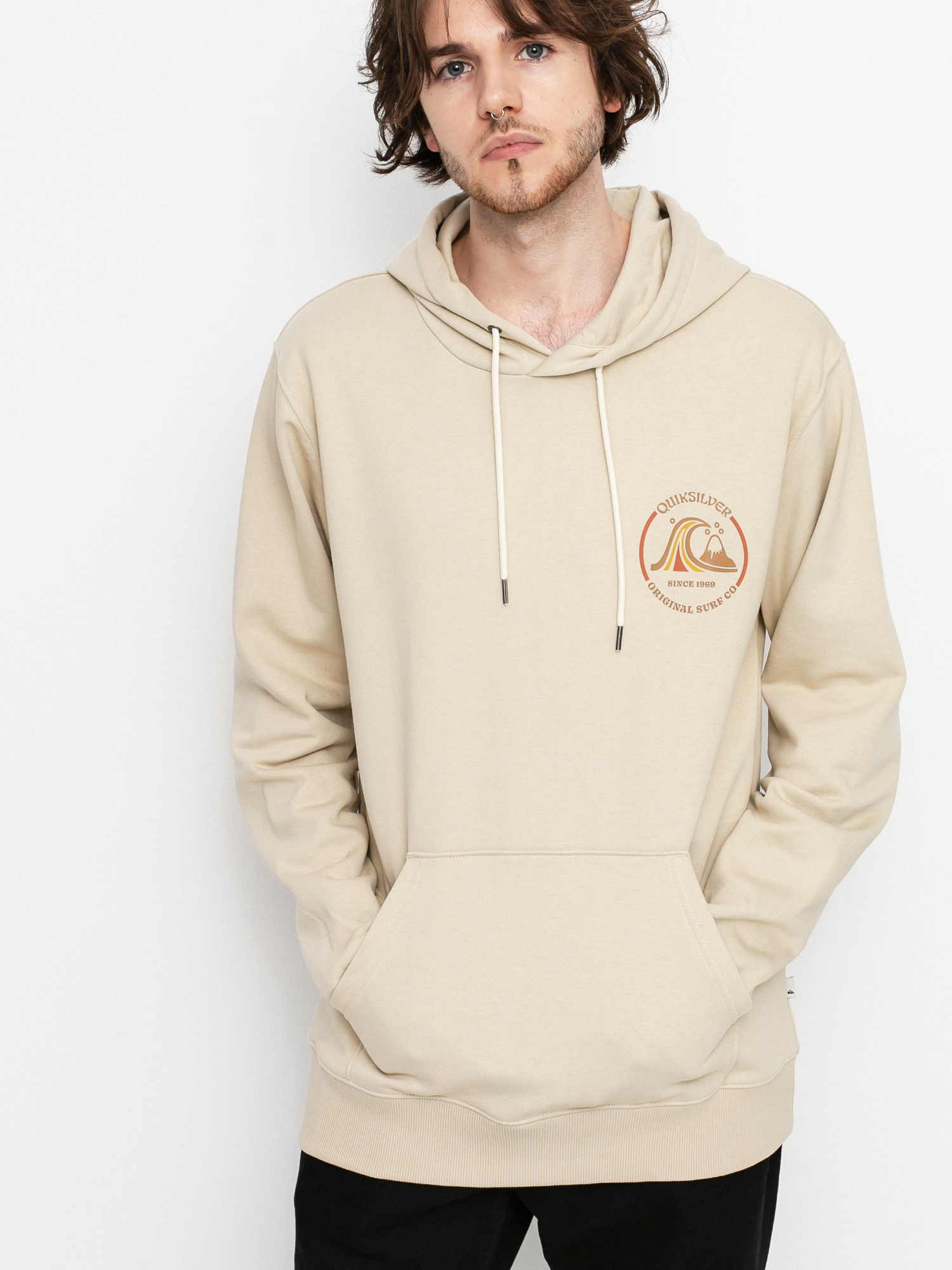 Bluza z kapturem Quiksilver Mirror Logo HD (oatmeal)