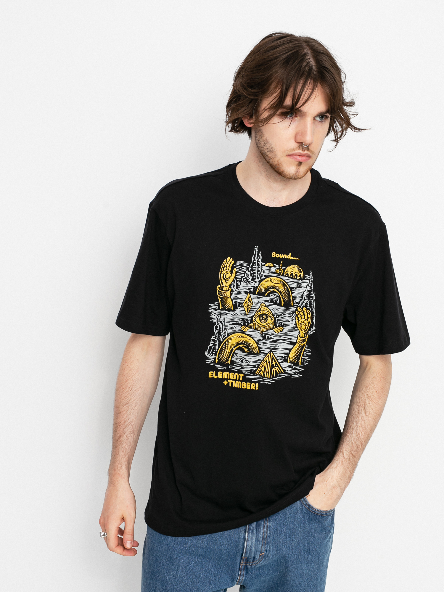 T-shirt Element Cracks (flint black)
