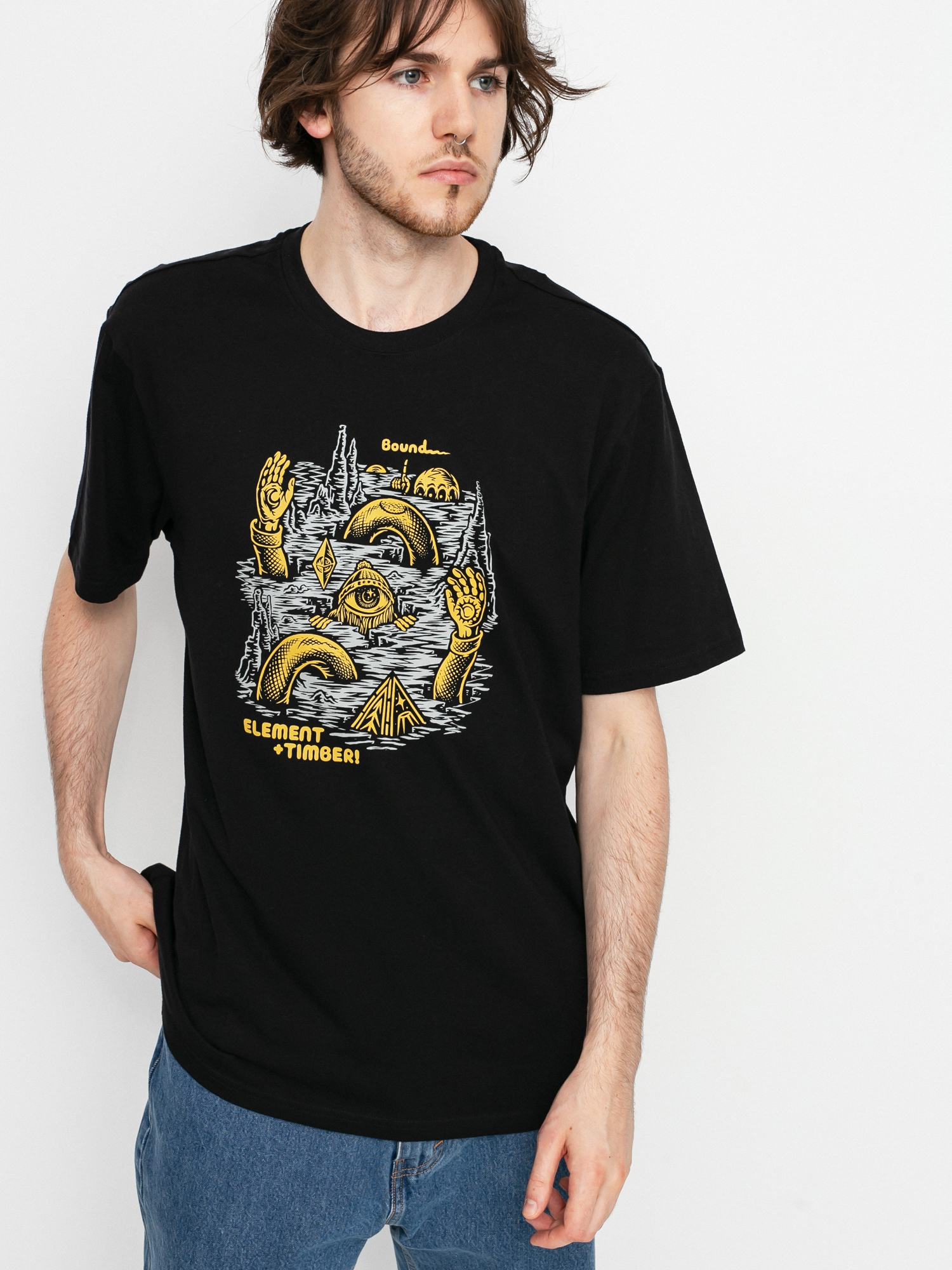 T-shirt Element Cracks (flint black)